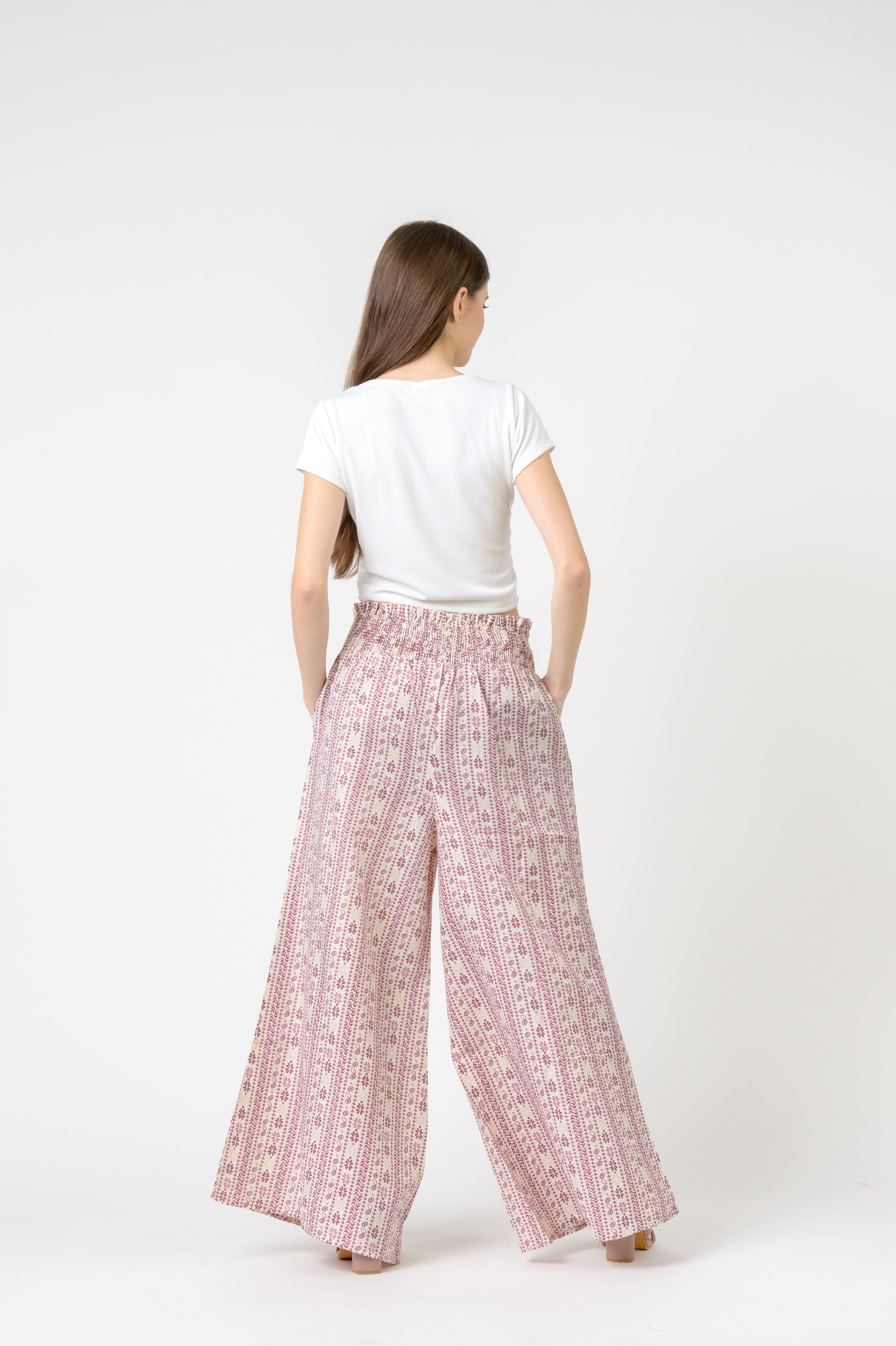 Flower Print Palmas Pants - Pink