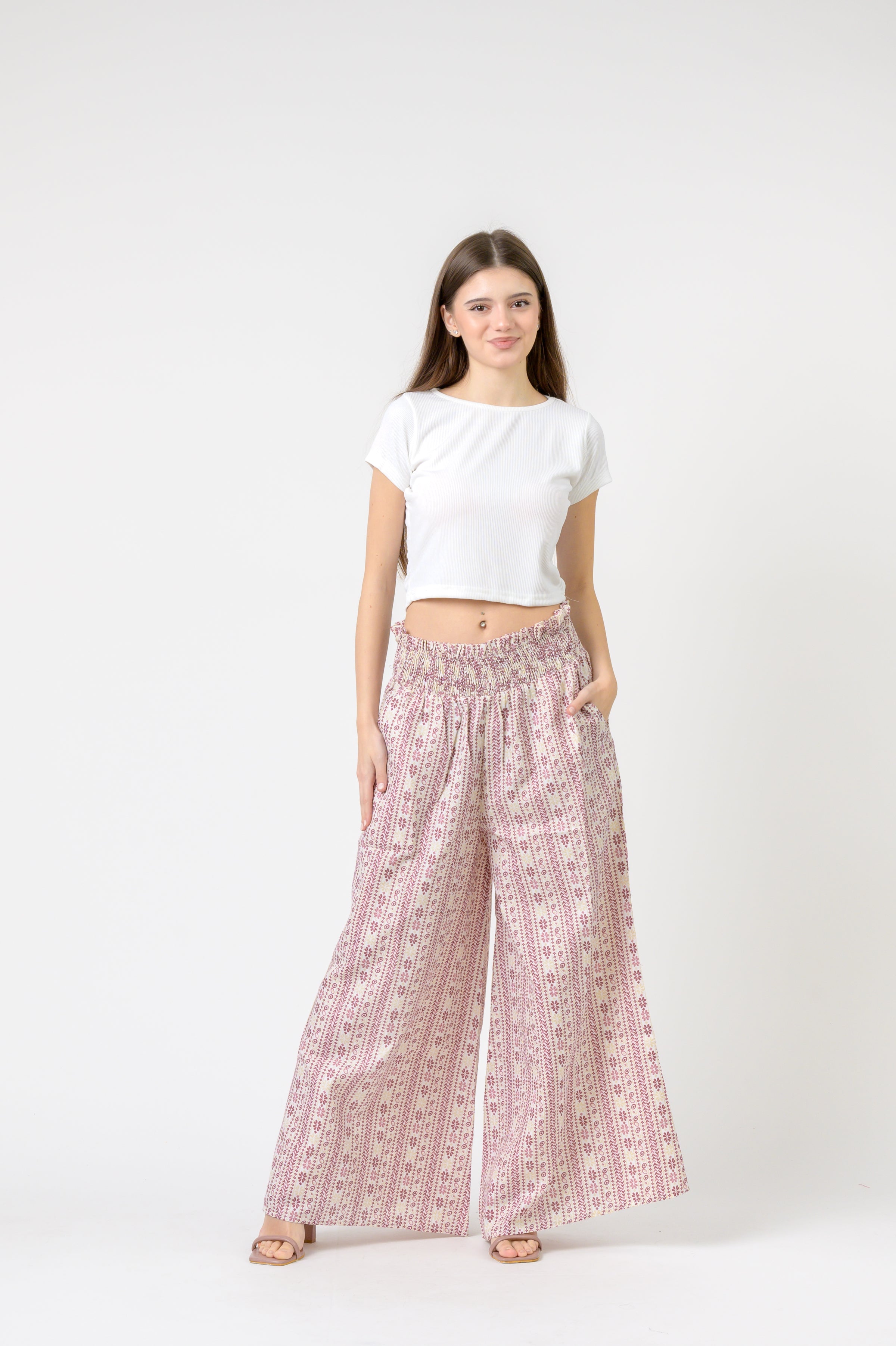 Flower Print Palmas Pants