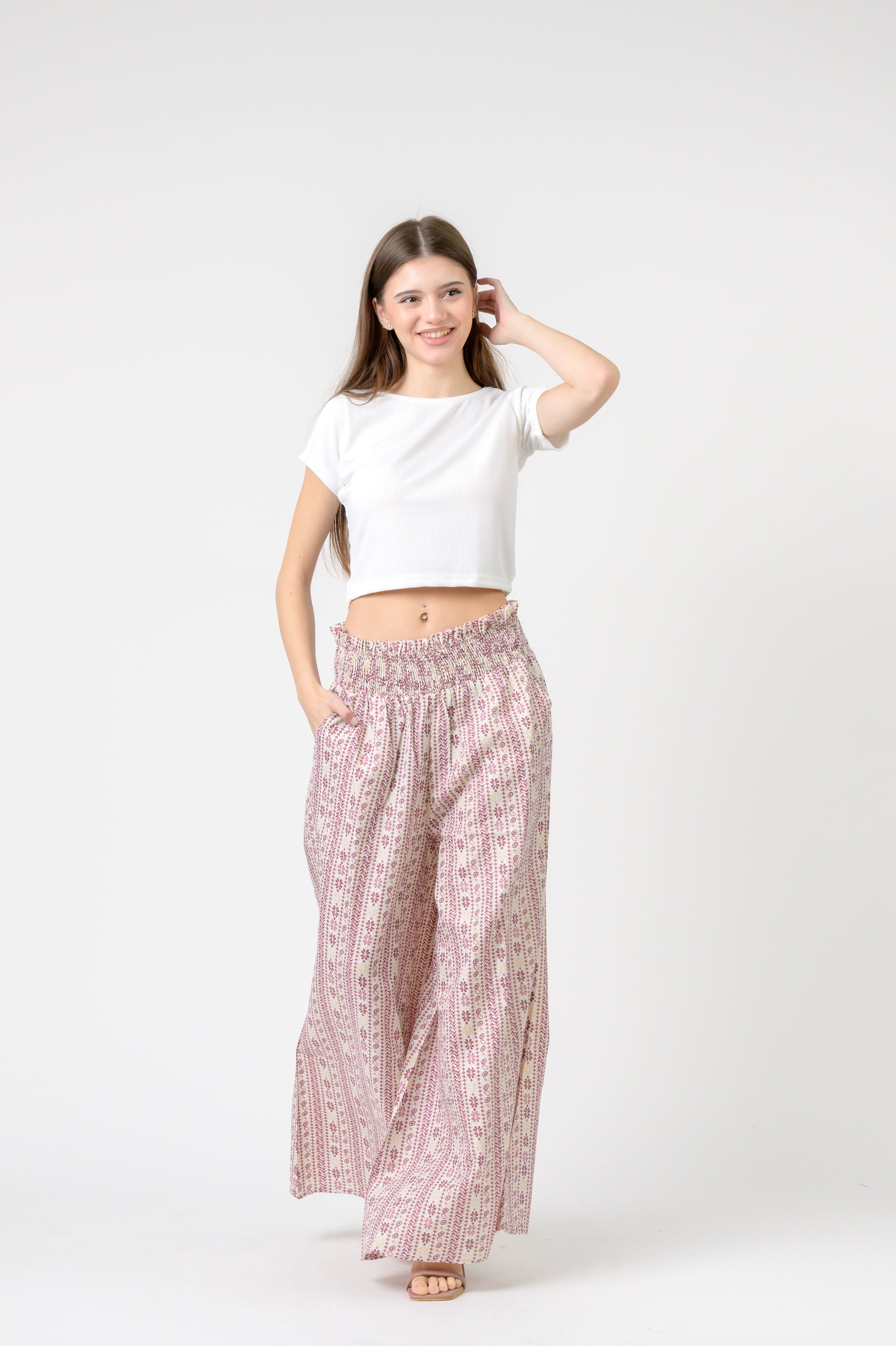 Flower Print Palmas Pants