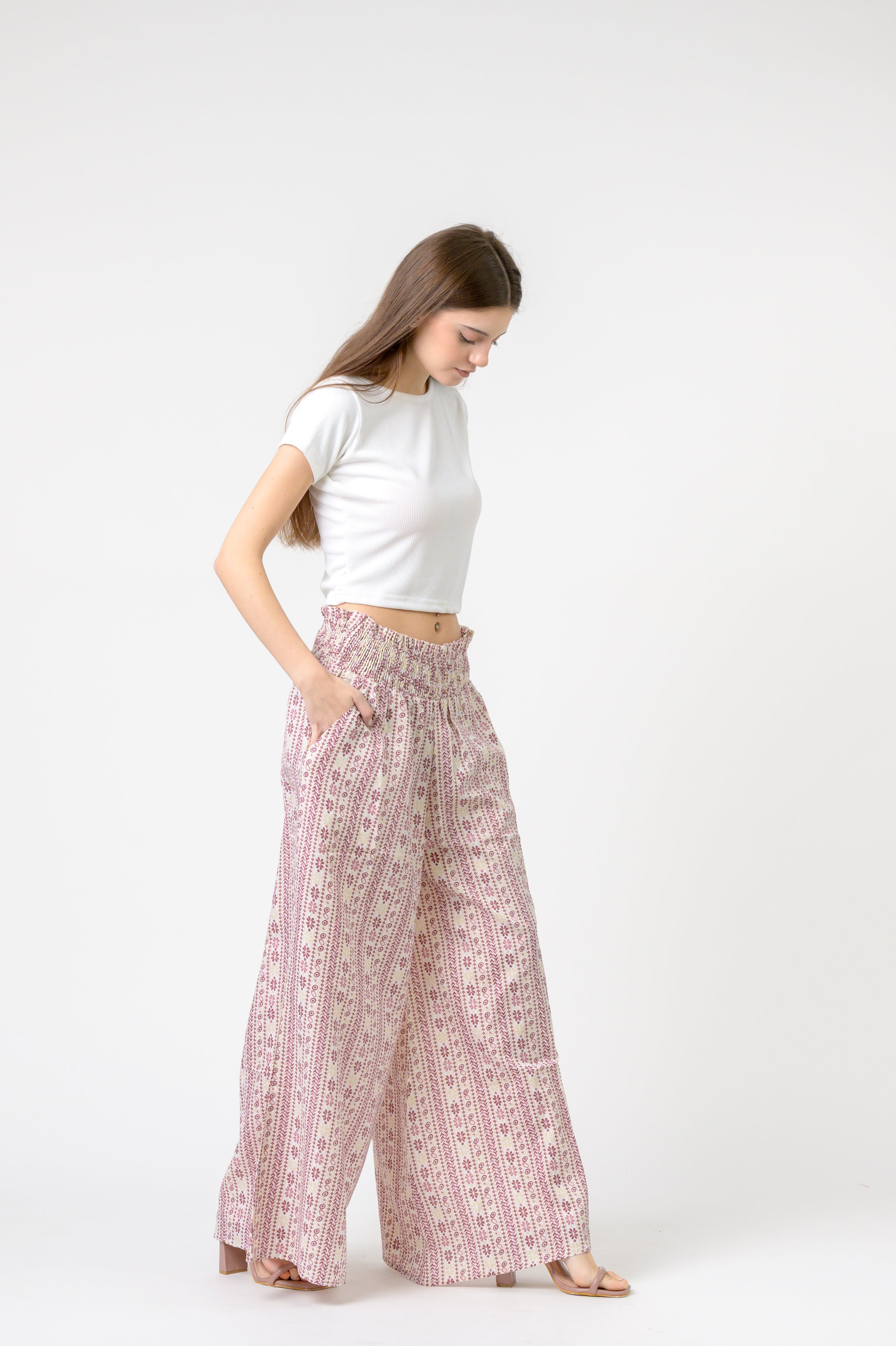 Flower Print Palmas Pants