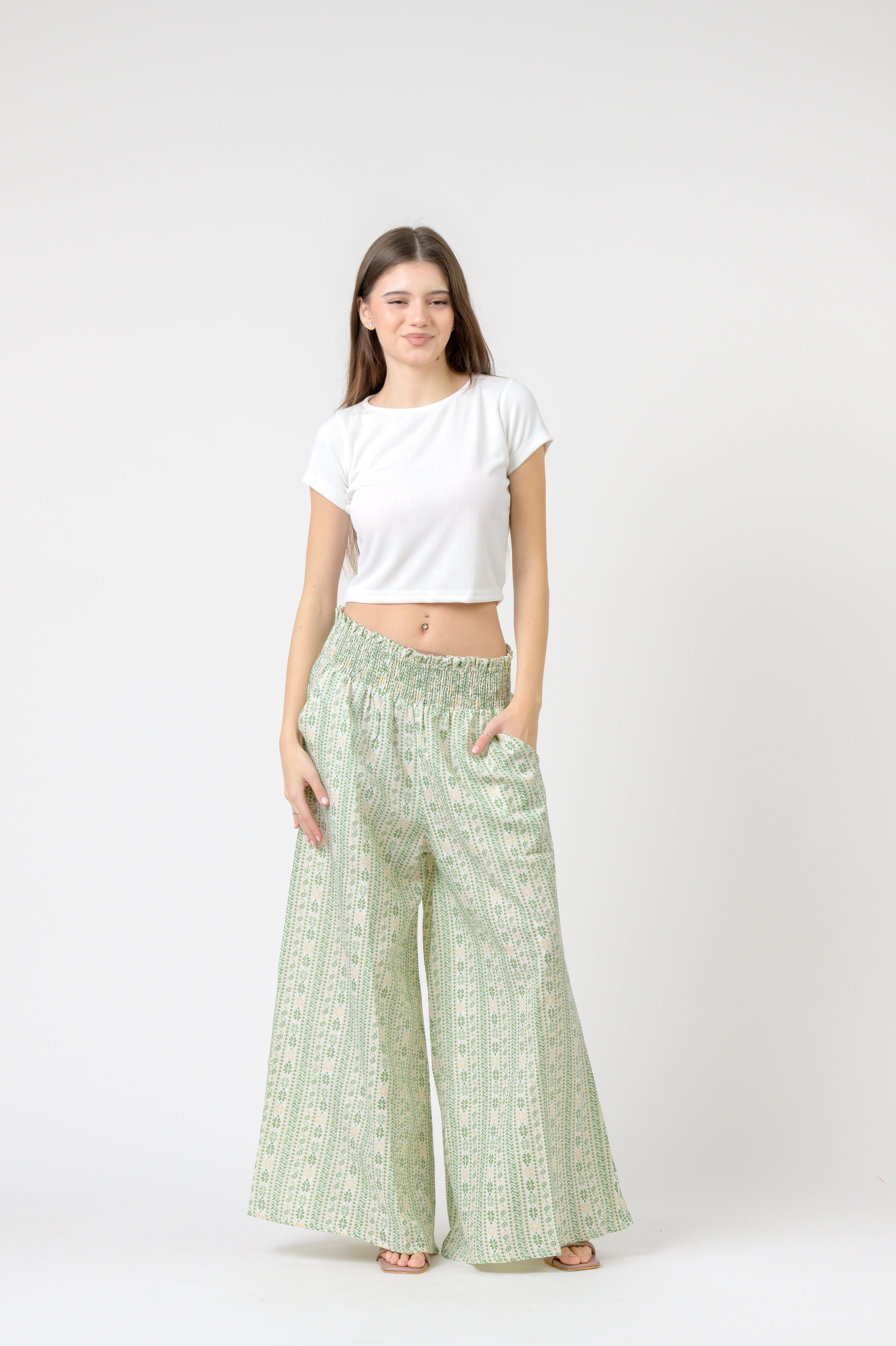 Flower Print Palmas Pants