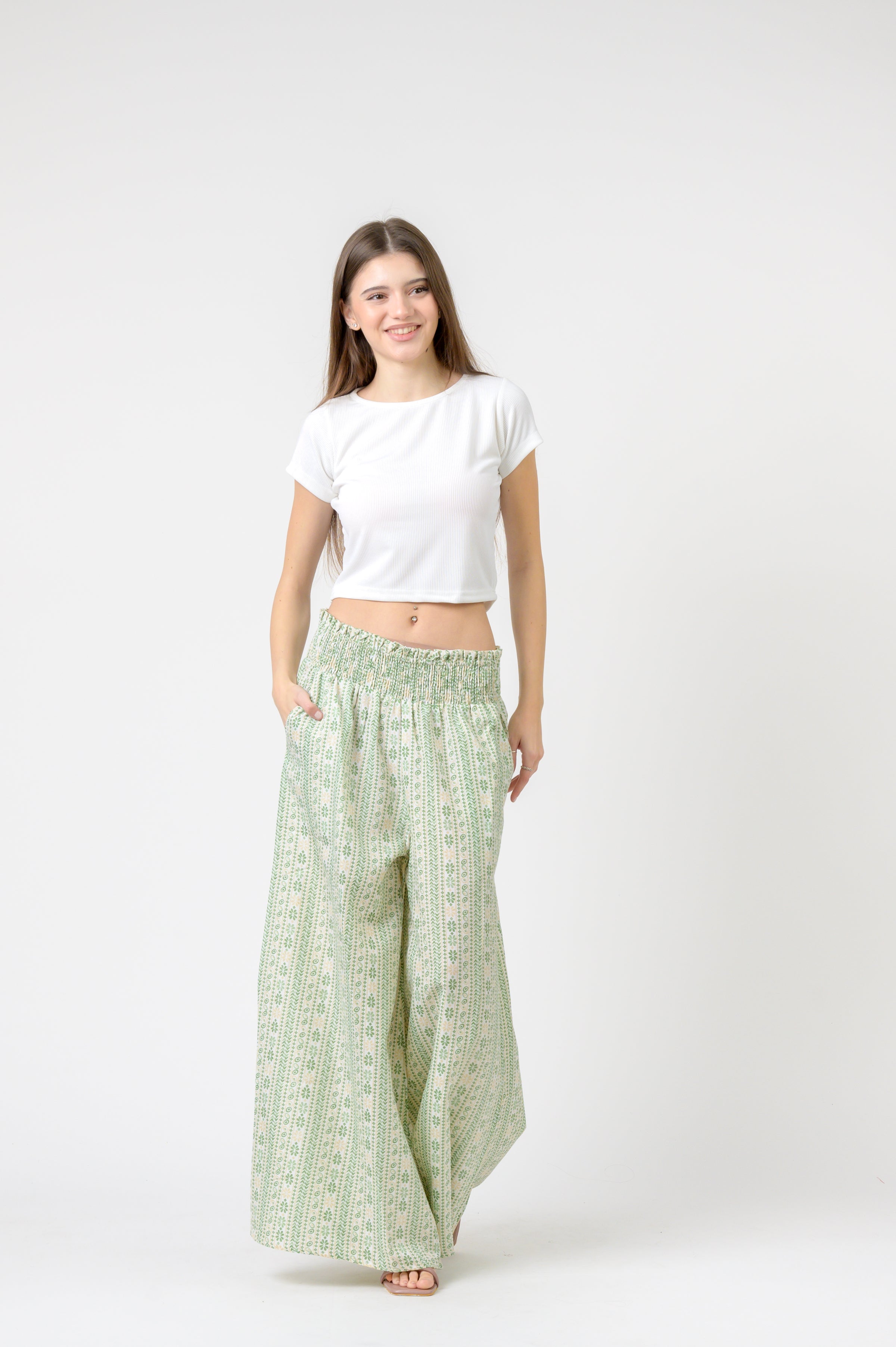 Flower Print Palmas Pants