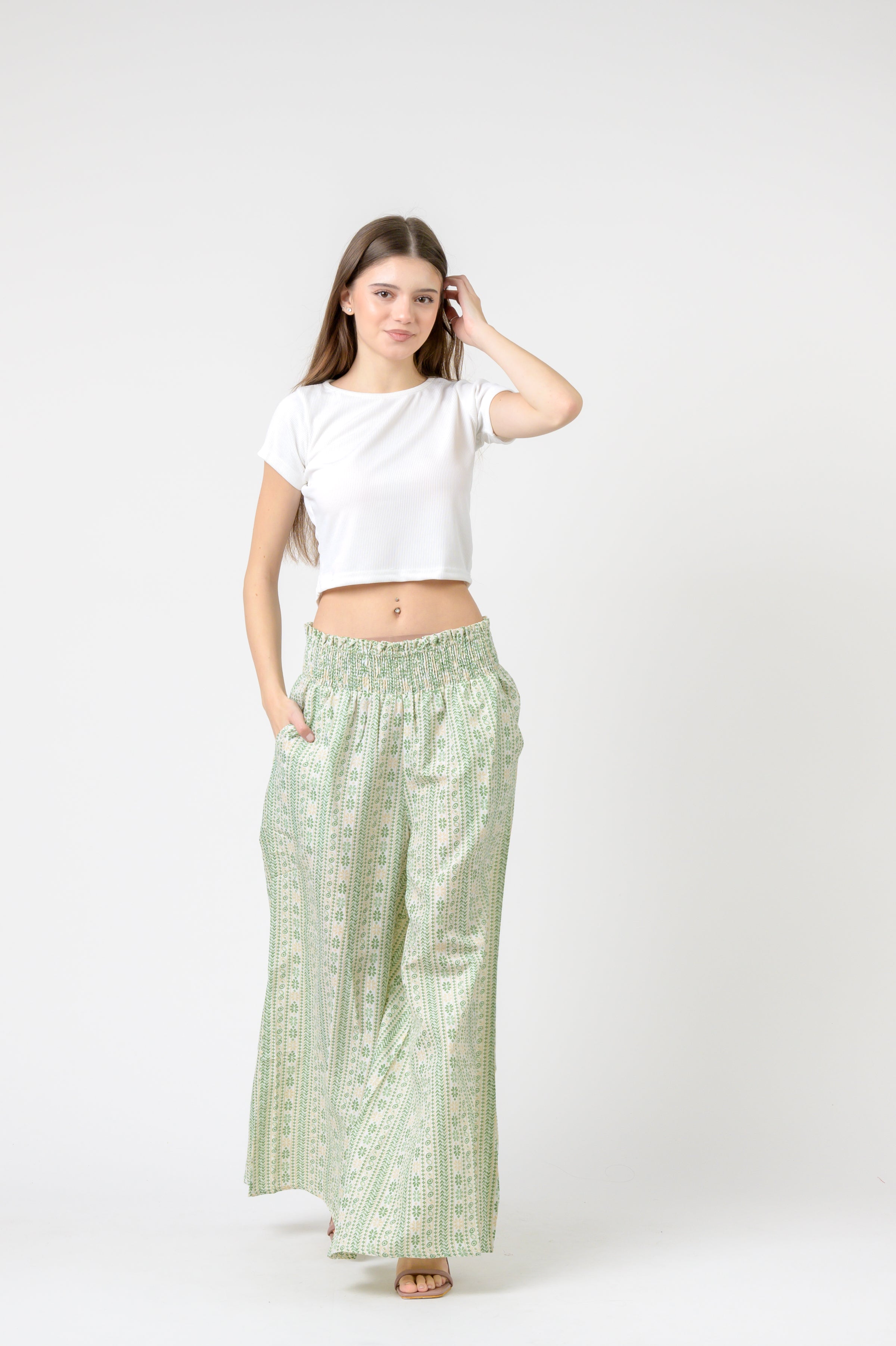 Flower Print Palmas Pants