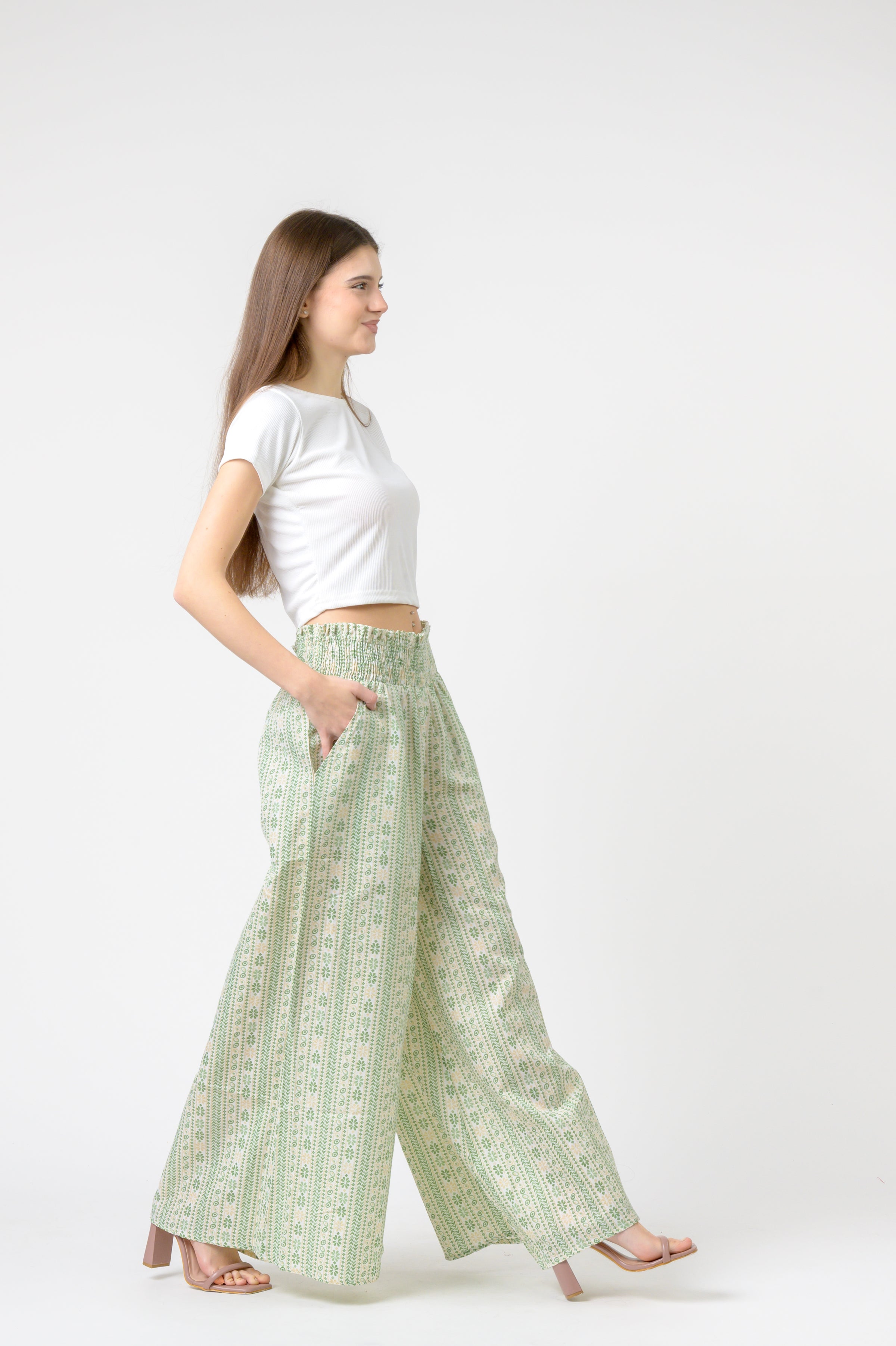 Flower Print Palmas Pants