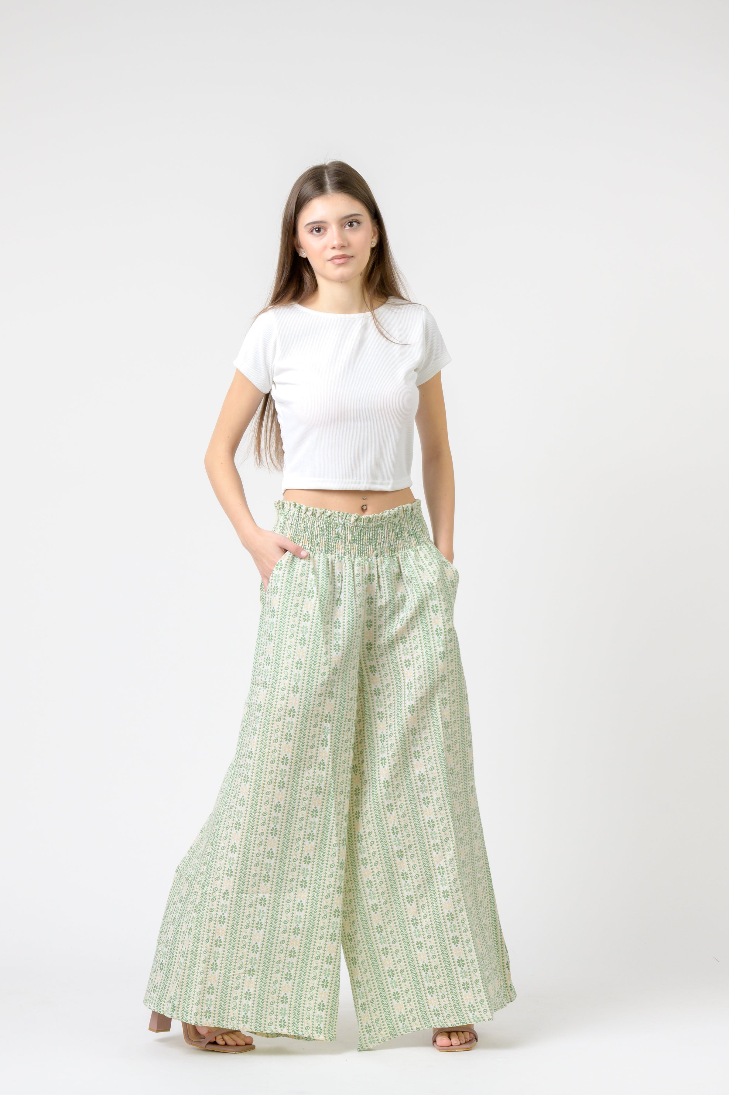 Flower Print Palmas Pants