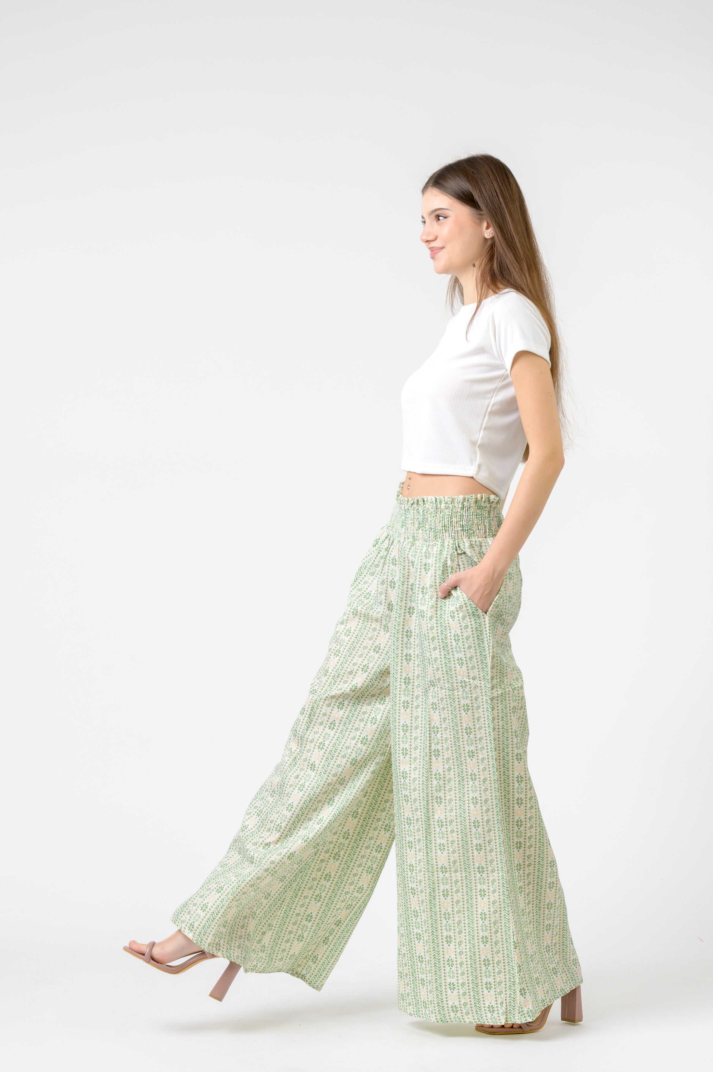 Flower Print Palmas Pants