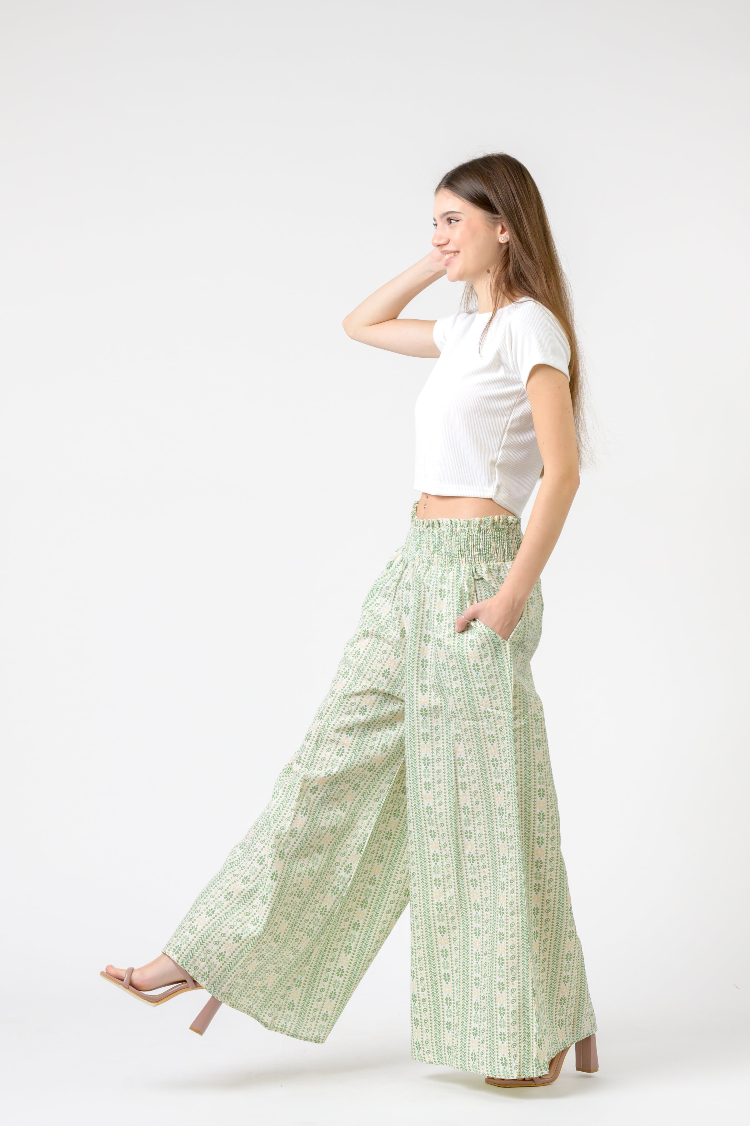 Flower Print Palmas Pants