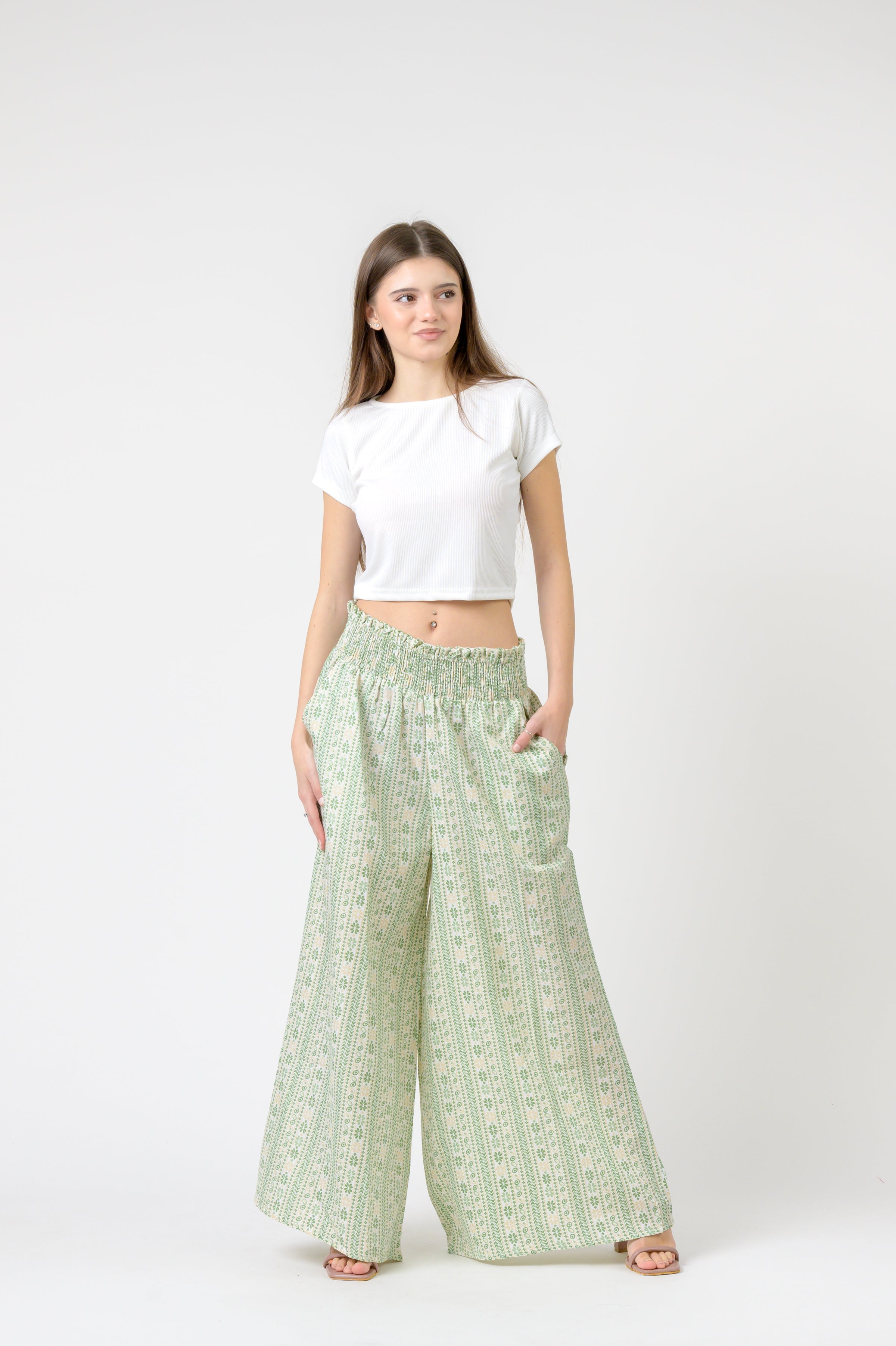 Flower Print Palmas Pants
