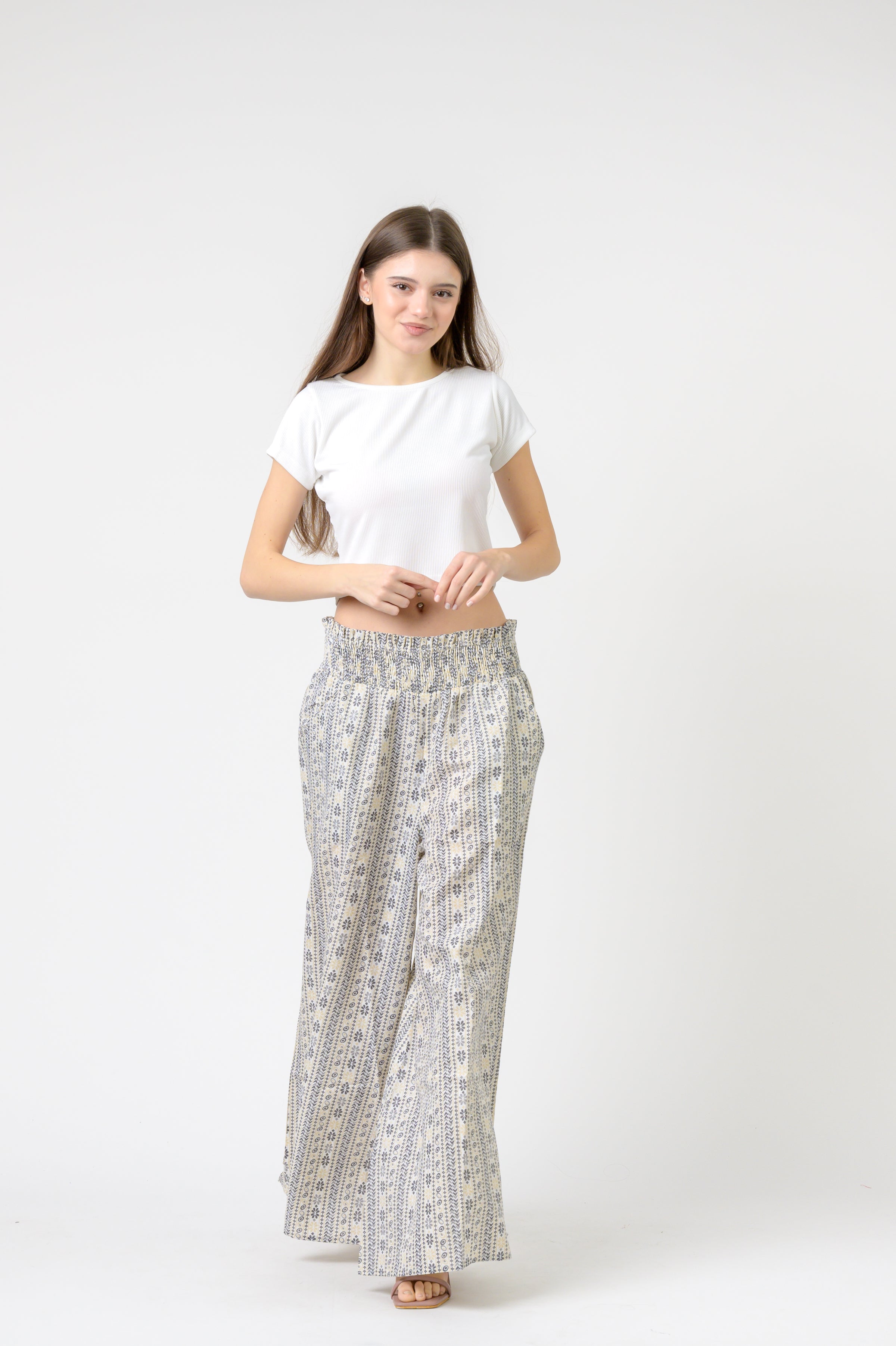 Flower Print Palmas Pants