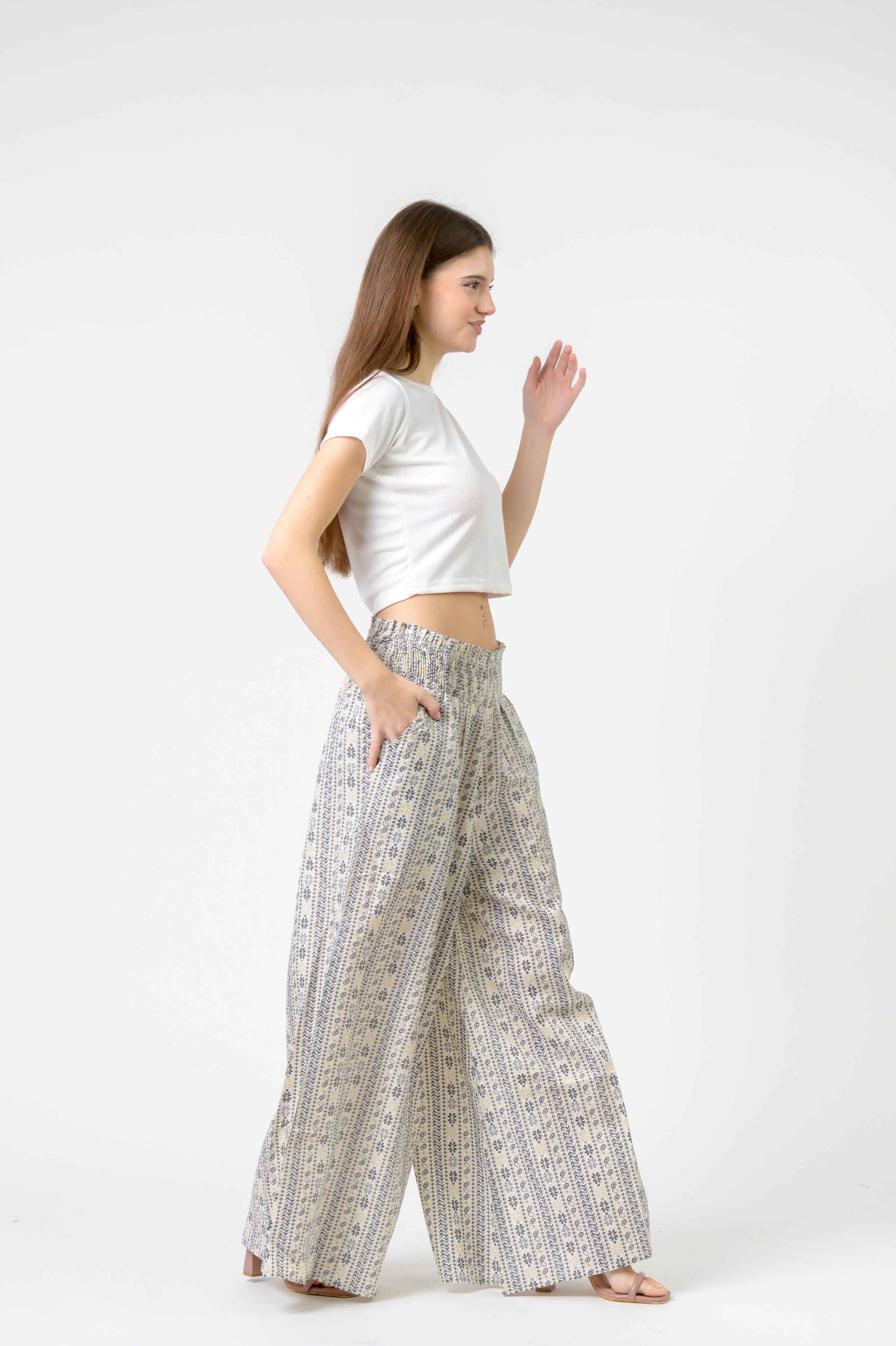 Flower Print Palmas Pants