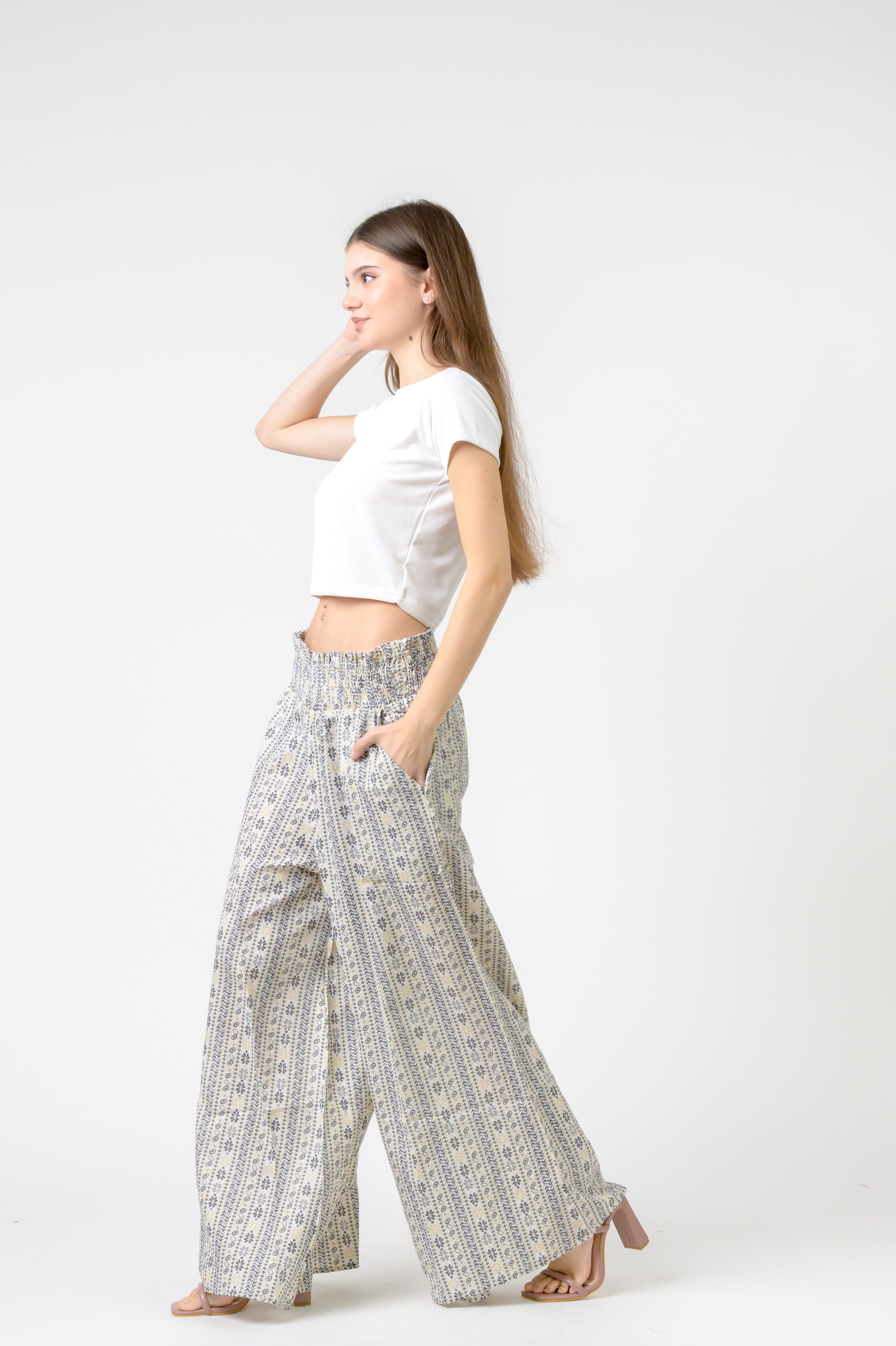 Flower Print Palmas Pants