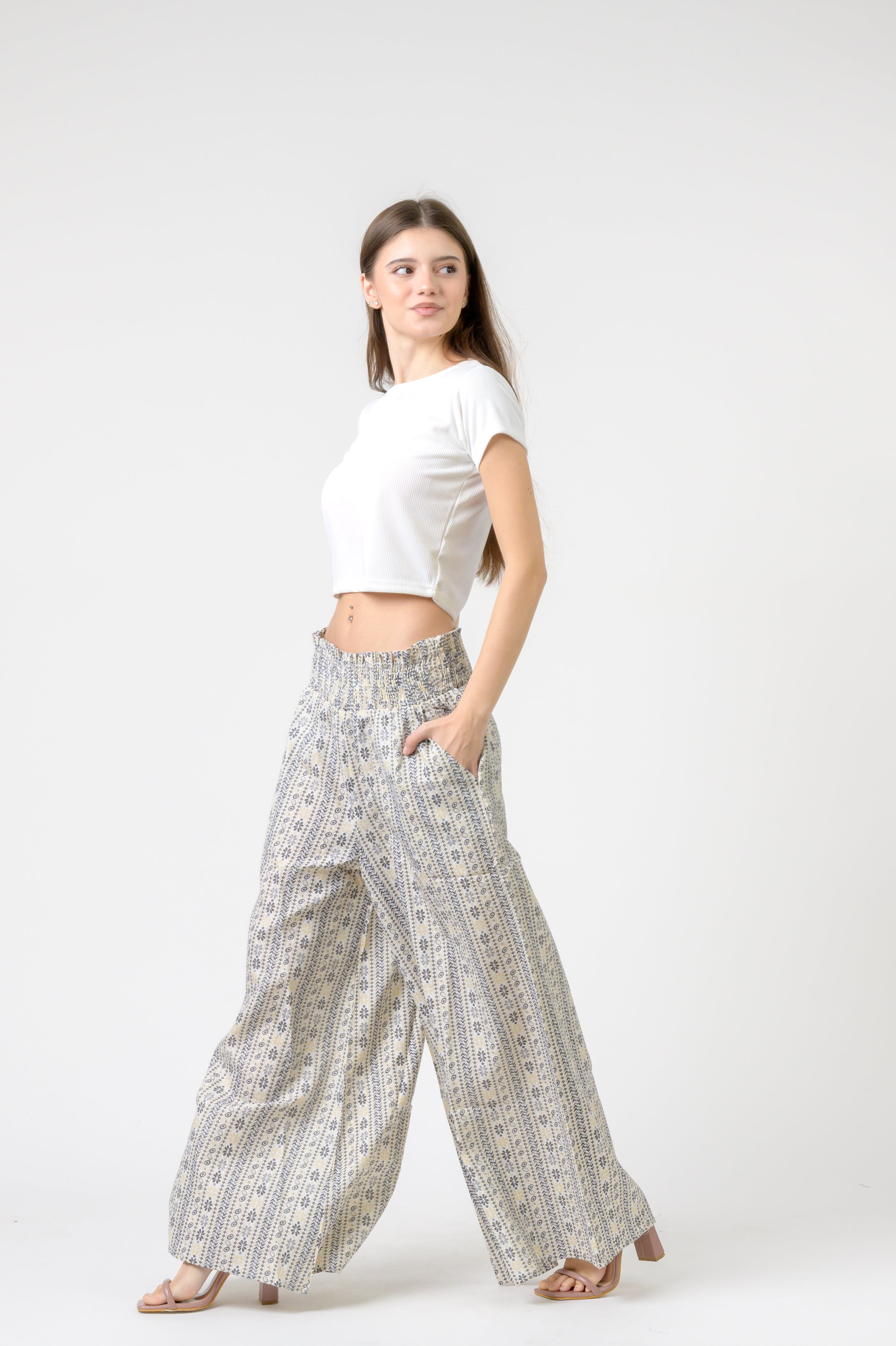 Flower Print Palmas Pants