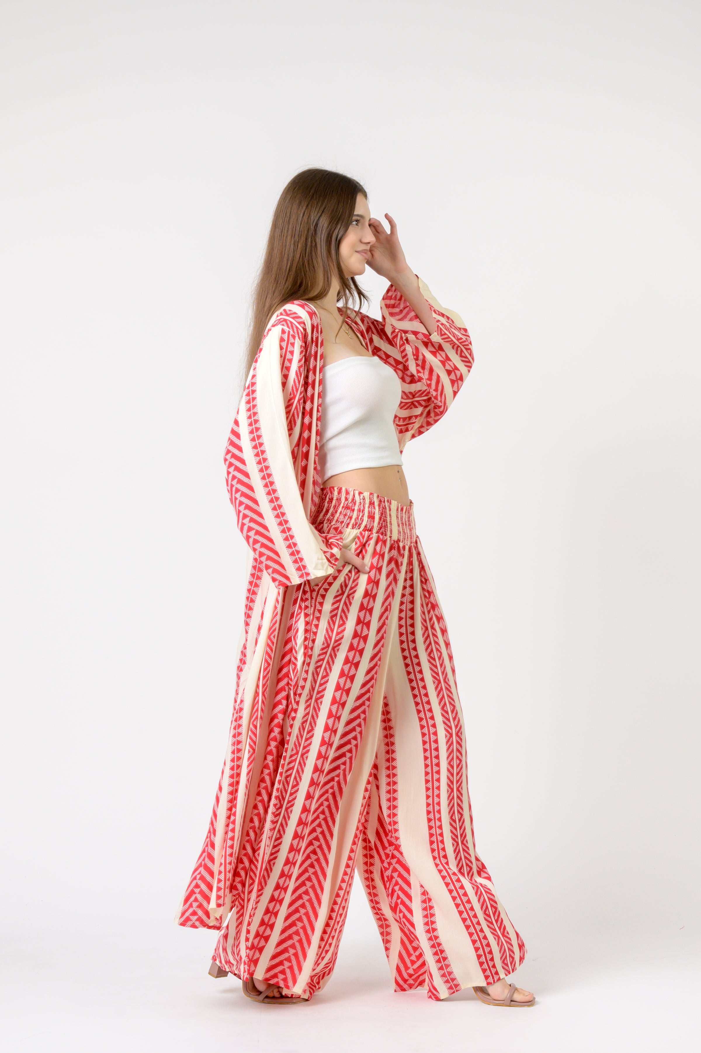 Aztec Print Palmas Pants - Red