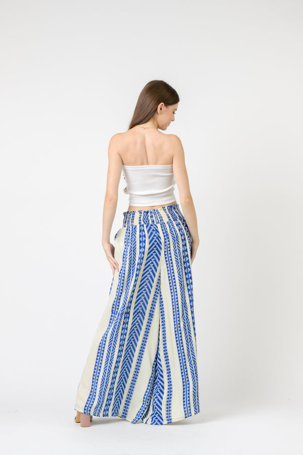 Aztec Print Palmas Pants - Blue