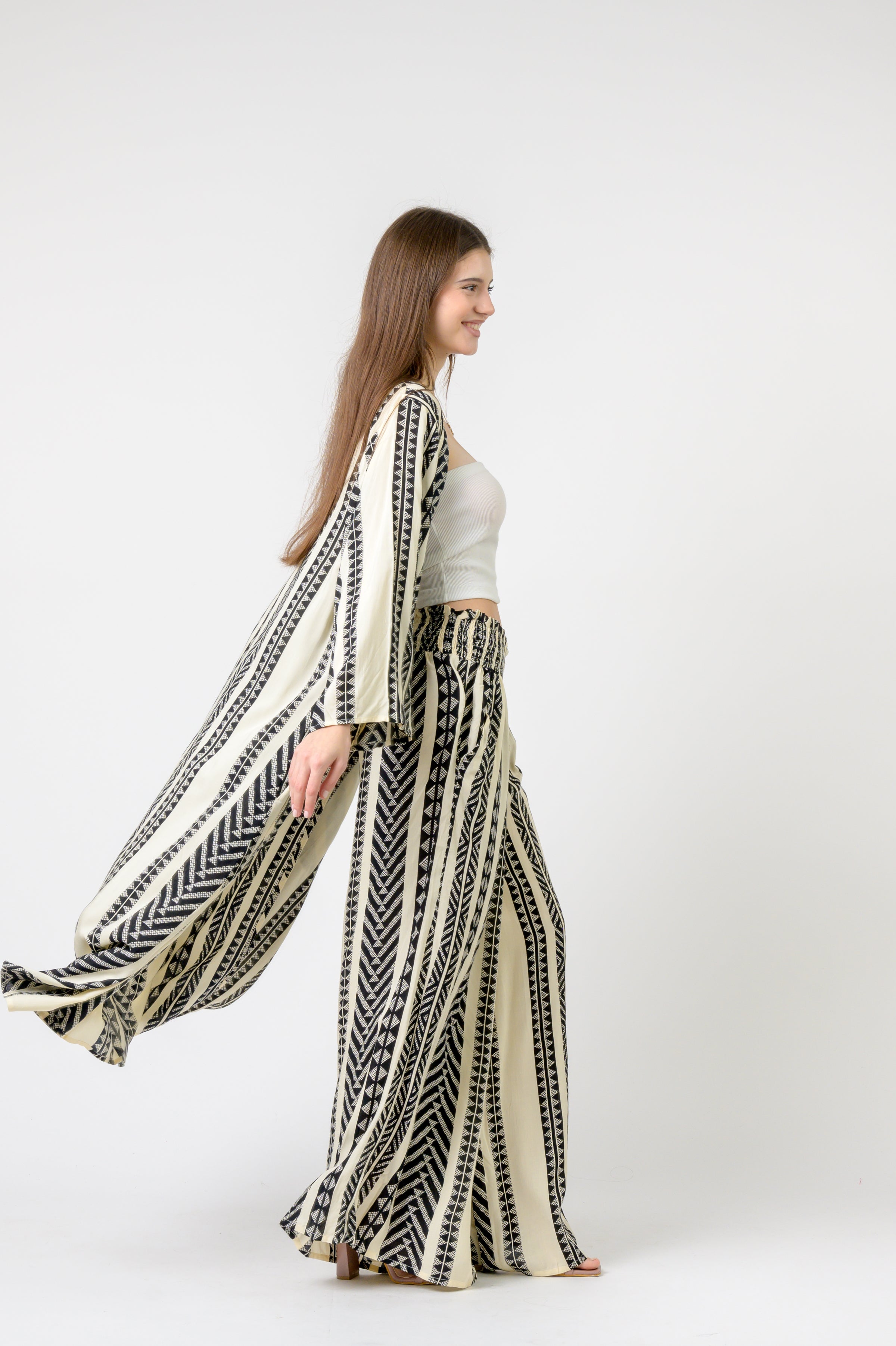 Aztec Print Palmas Pants - Black