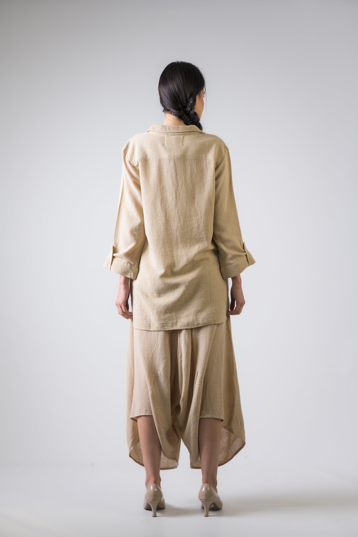 Cotton Jute Aruba Pants - Beige