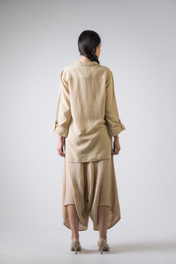 Cotton Jute Aruba Pants - Beige