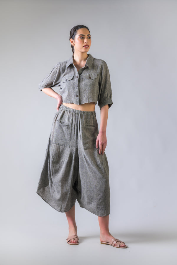 Cotton Jute Aruba Pants - Grey