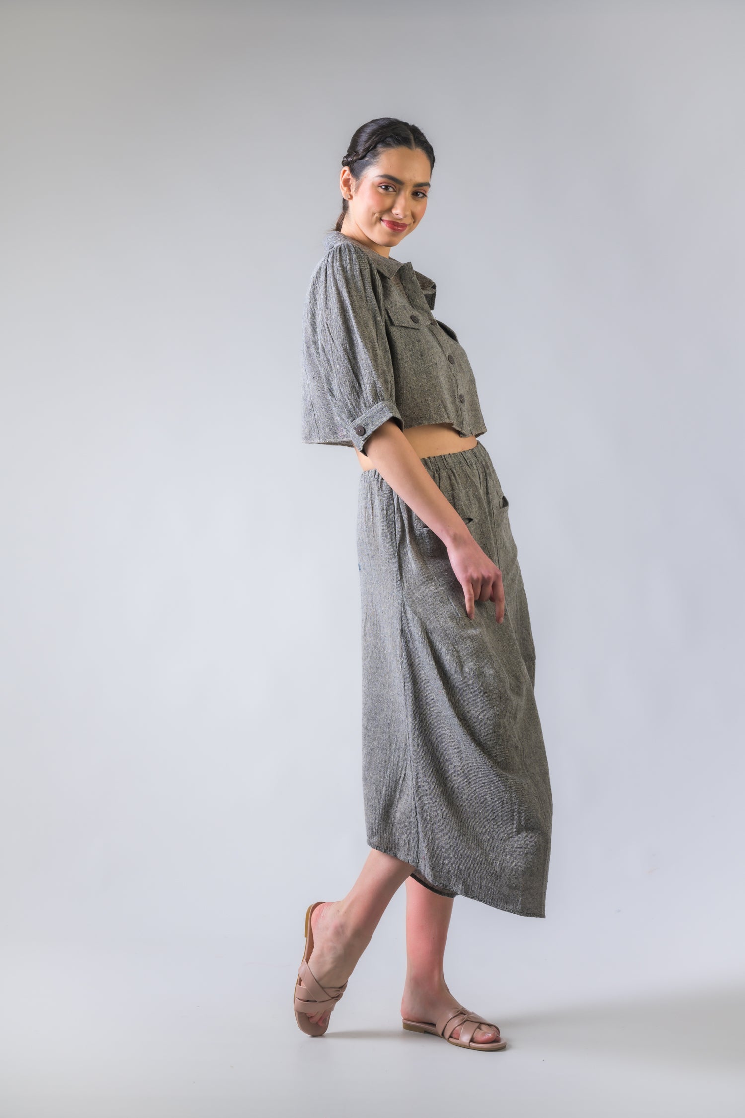Cotton Jute Aruba Pants - Grey