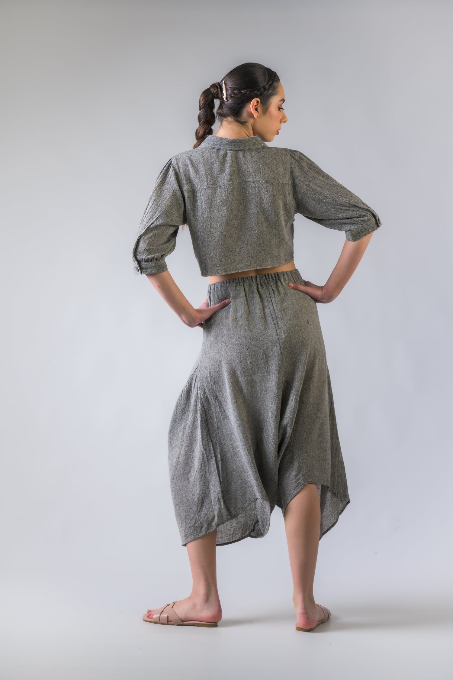 Cotton Jute Aruba Pants - Grey