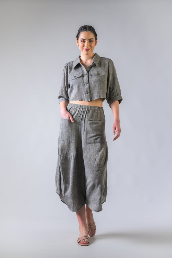 Cotton Jute Aruba Pants - Grey