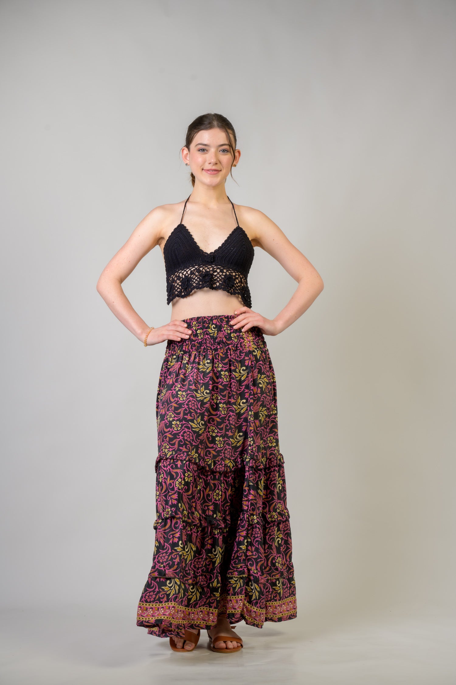 Rhea Delicate Print Pants Violet / One Size