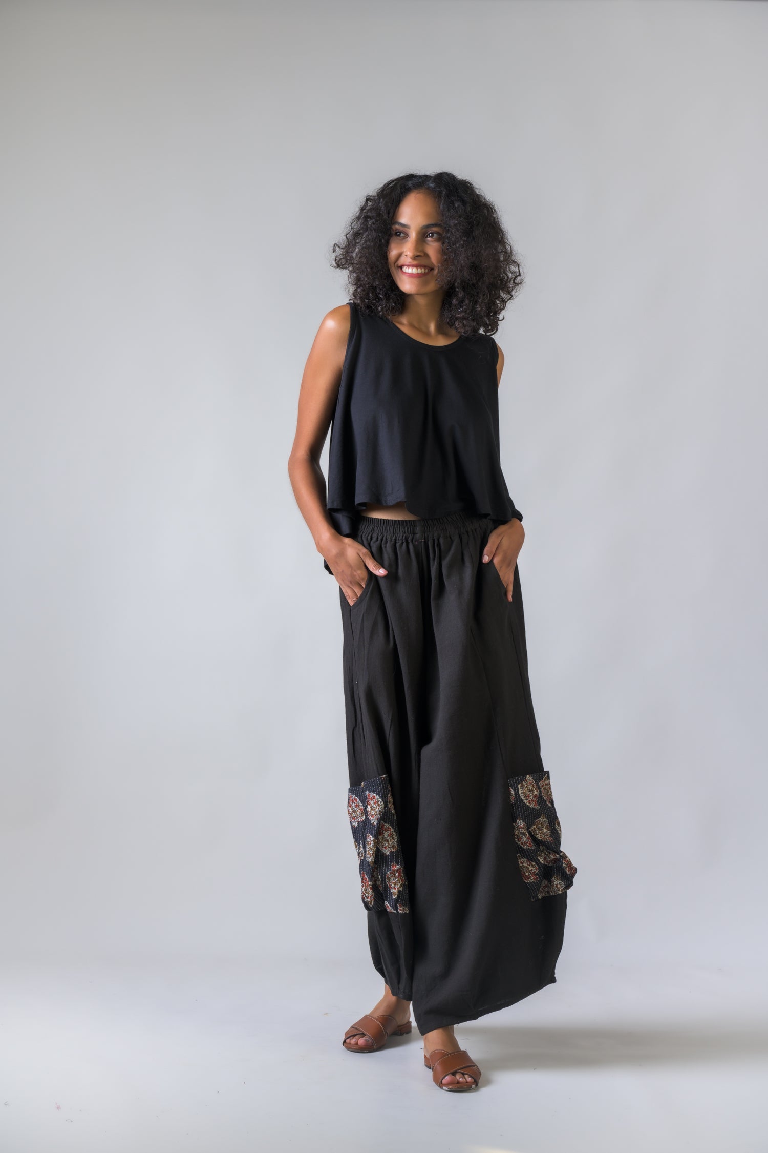 Katha Print Pocket Pants - Assorted