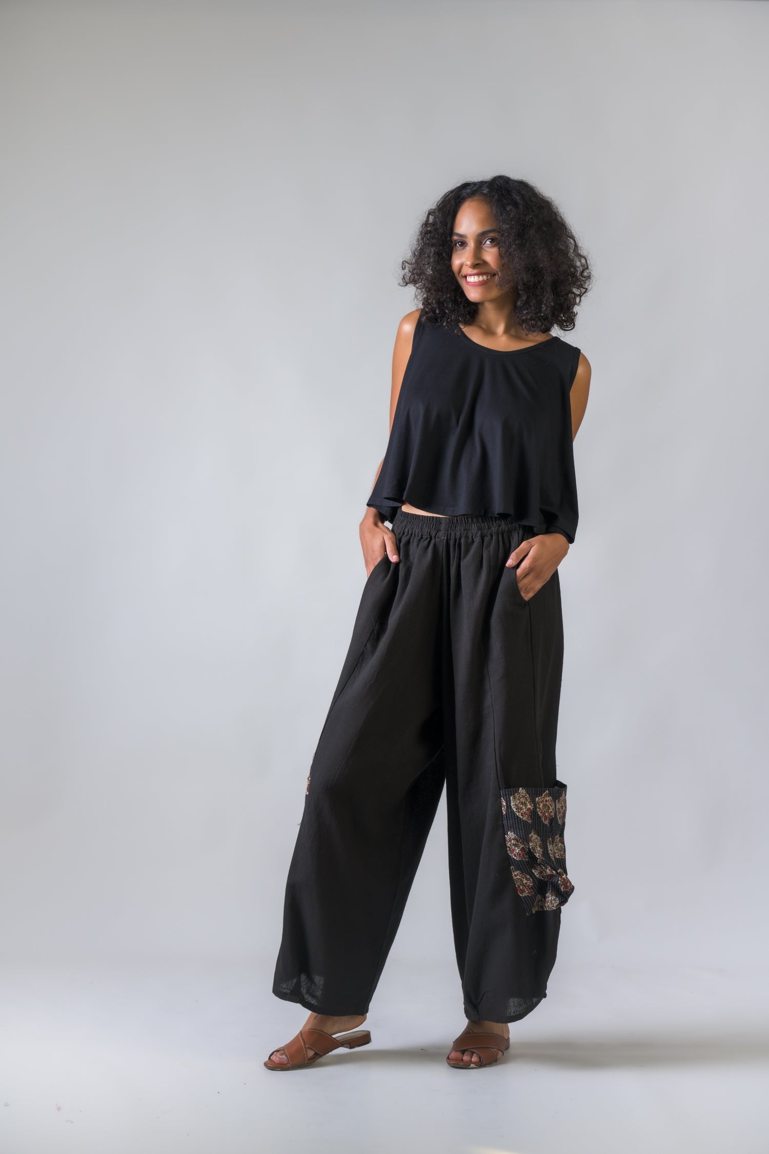 Katha Print Pocket Pants - Assorted