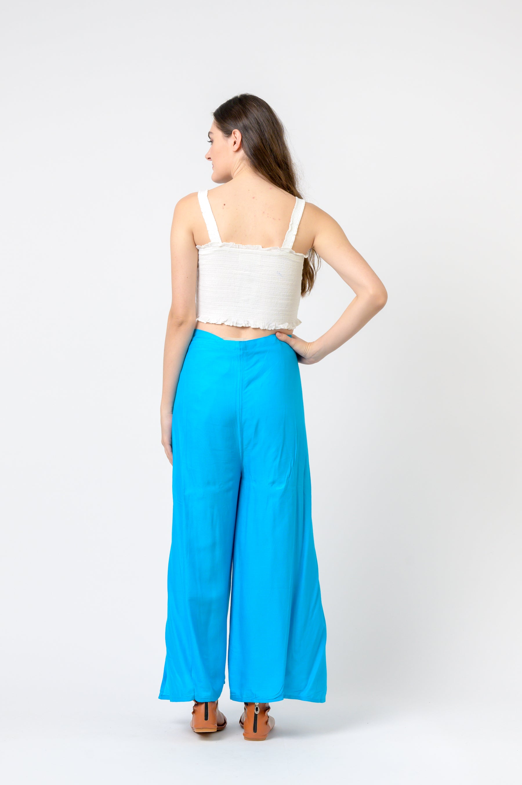 Plain Rayon Wrap Pants