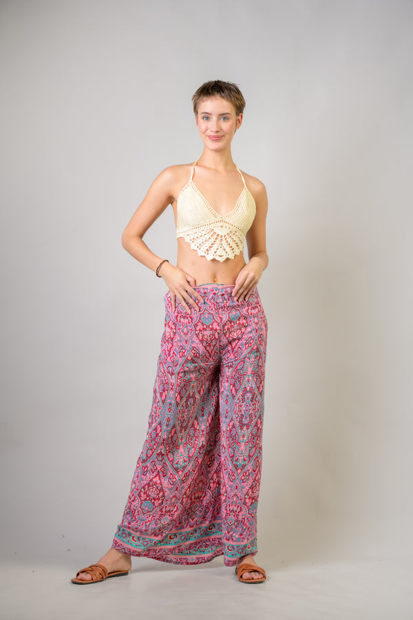Printed Front Wrap Pants - Assorted