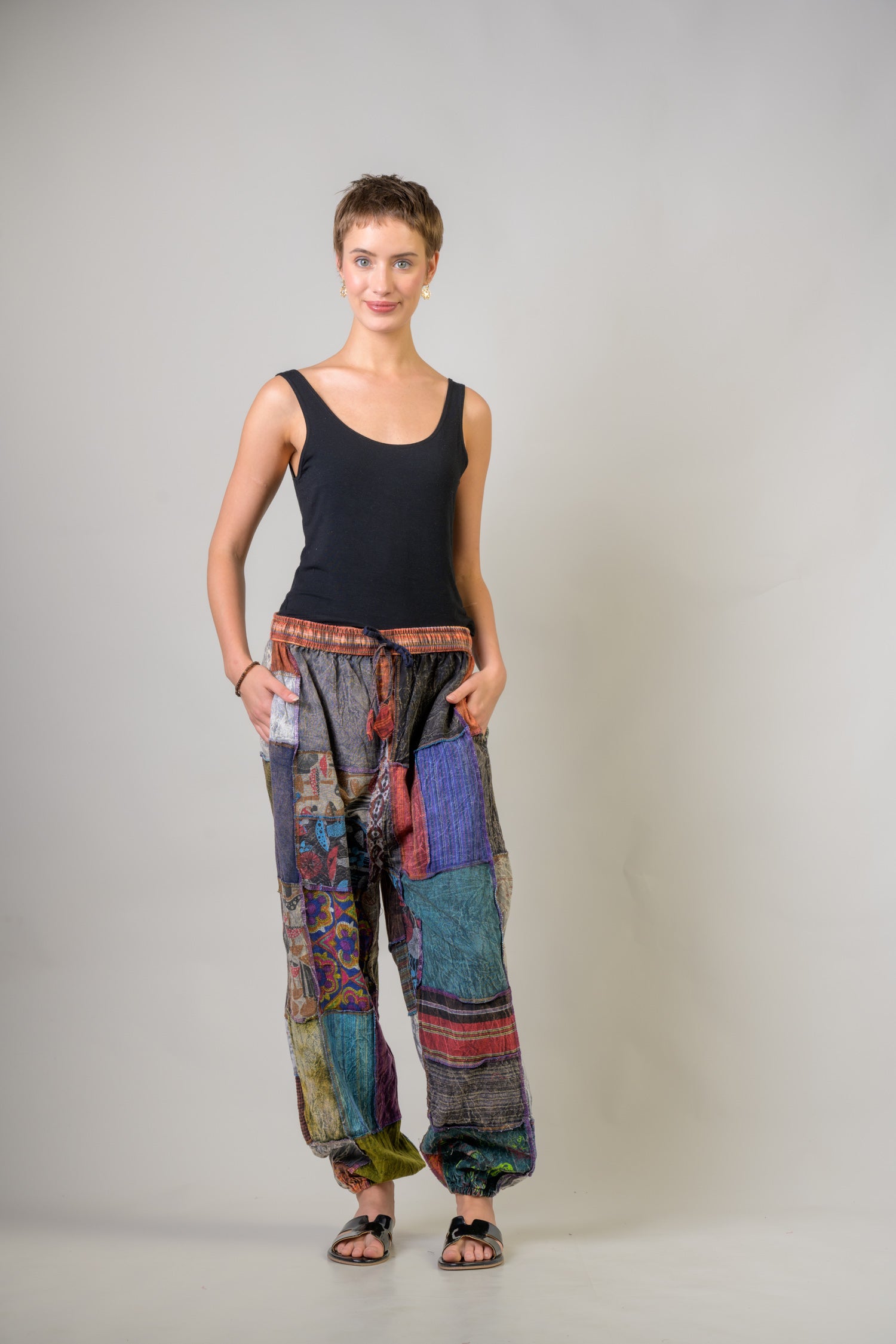 Multicolor Patch Pants