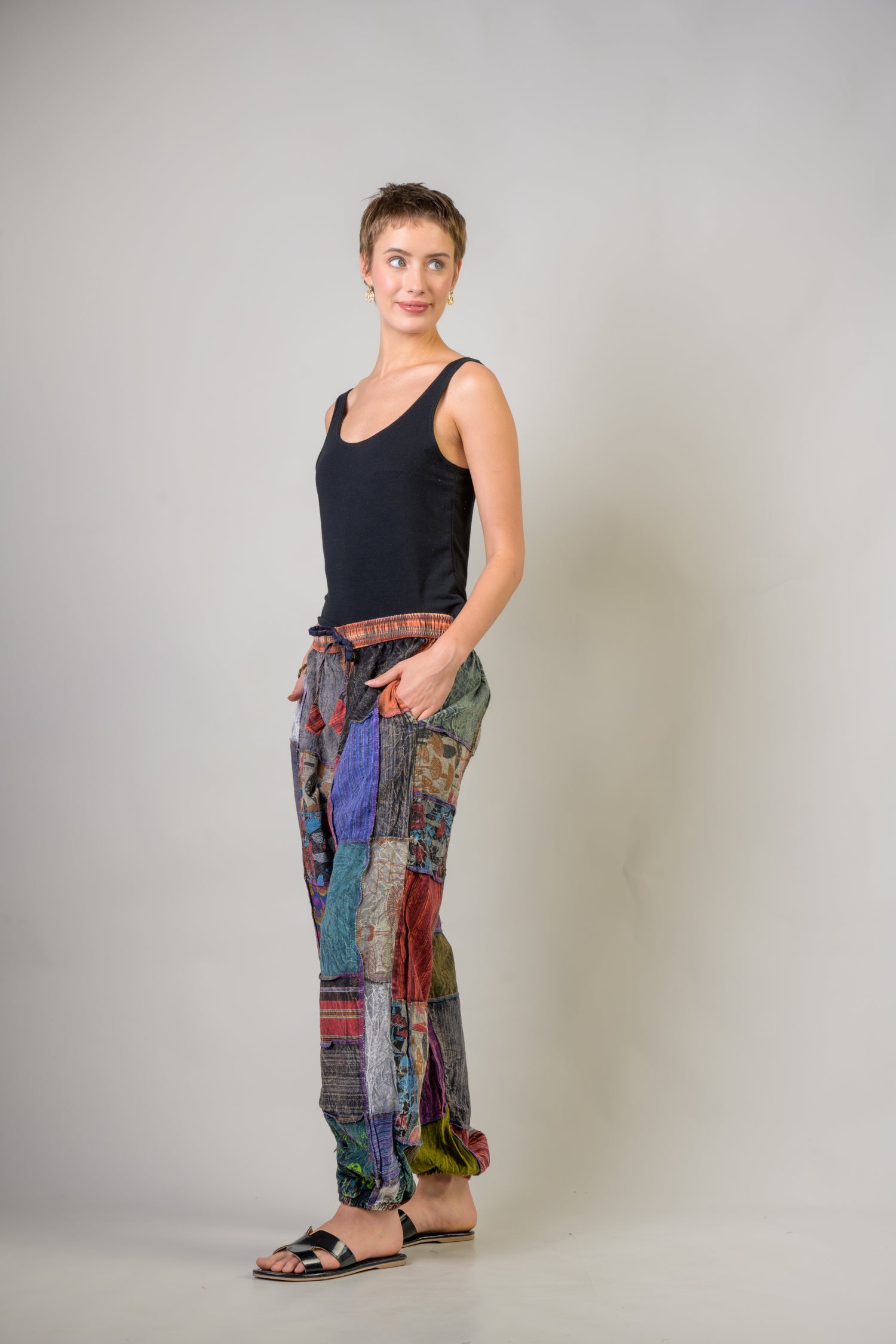 Multicolor Patch Pants