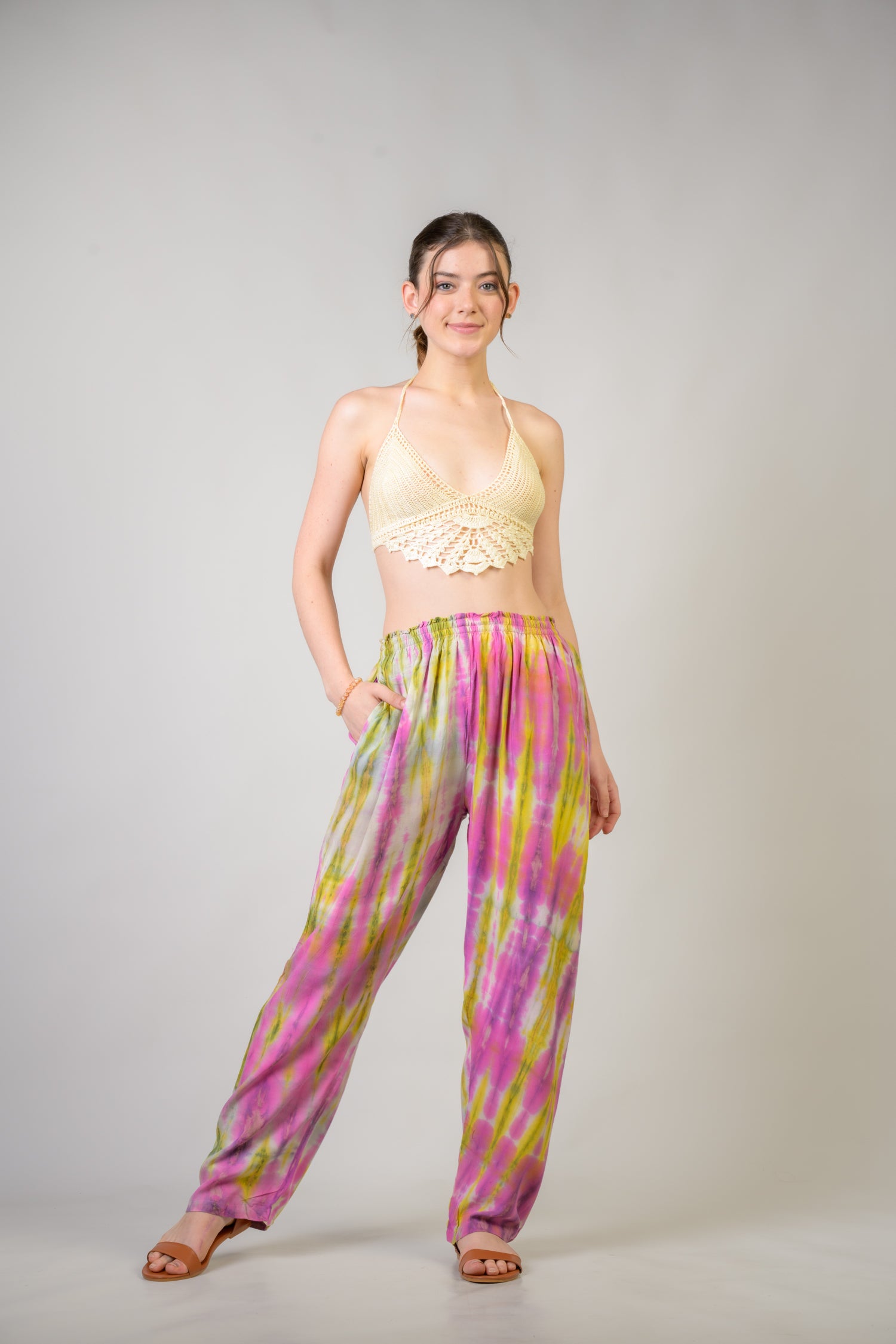 Color Pattern Pants - Assorted