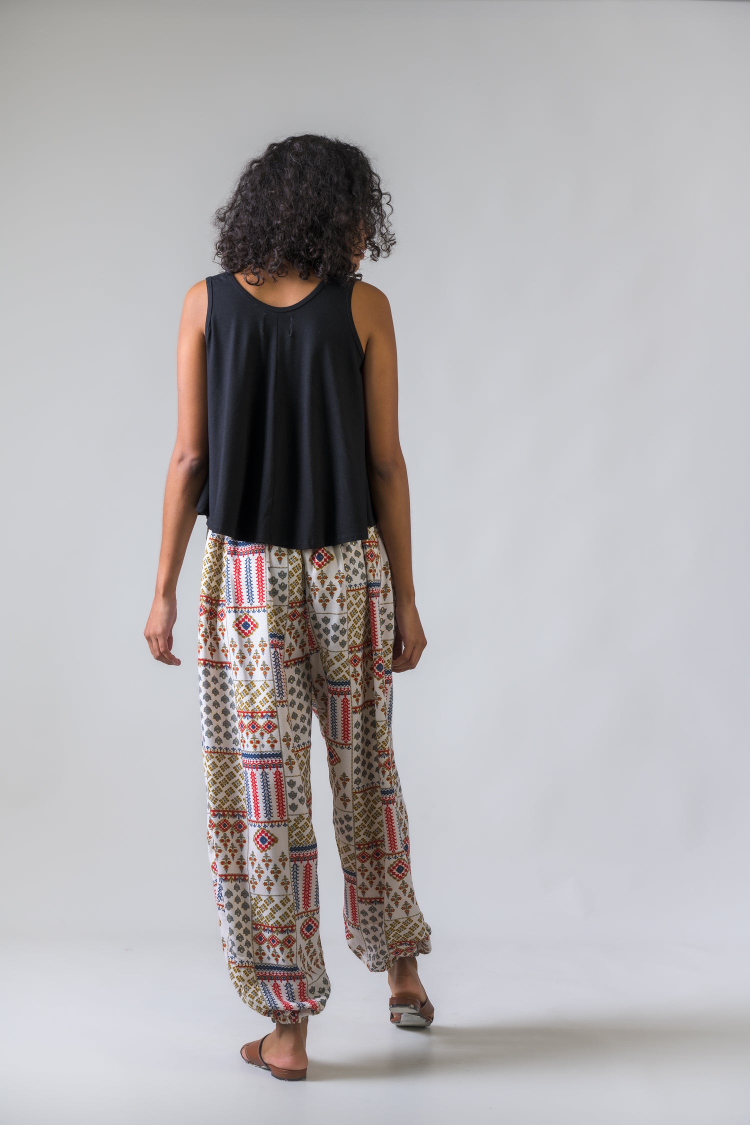 Vintage Pattern Pants - White