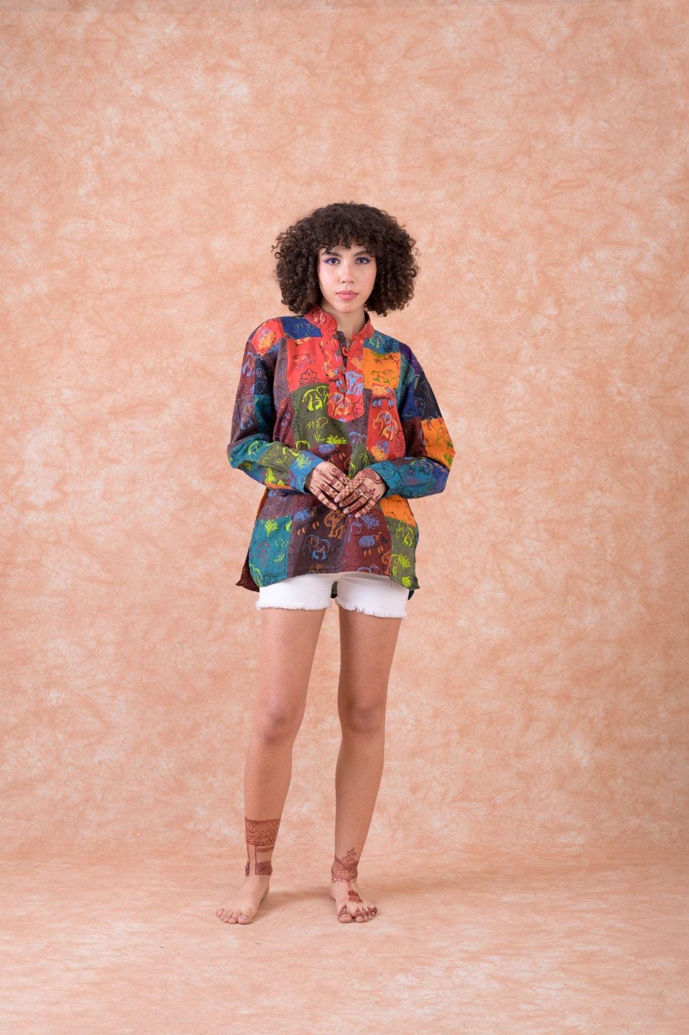 Pattern Print Shirt Rhea Fashion