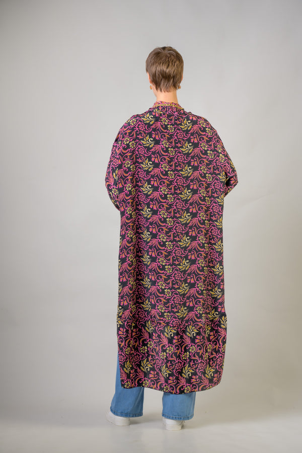 Delicate Print Duster - Purple