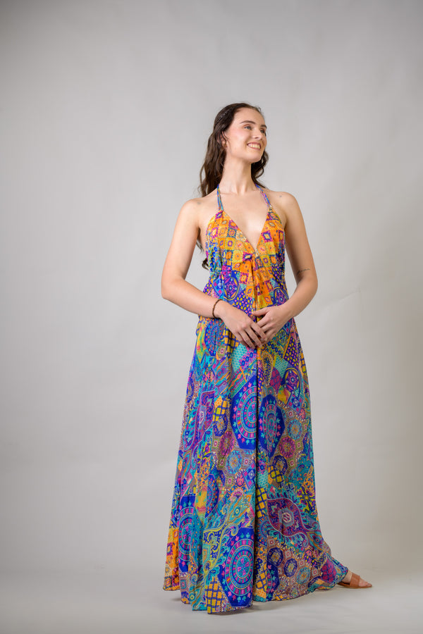 Rhea Halter Panel Dress