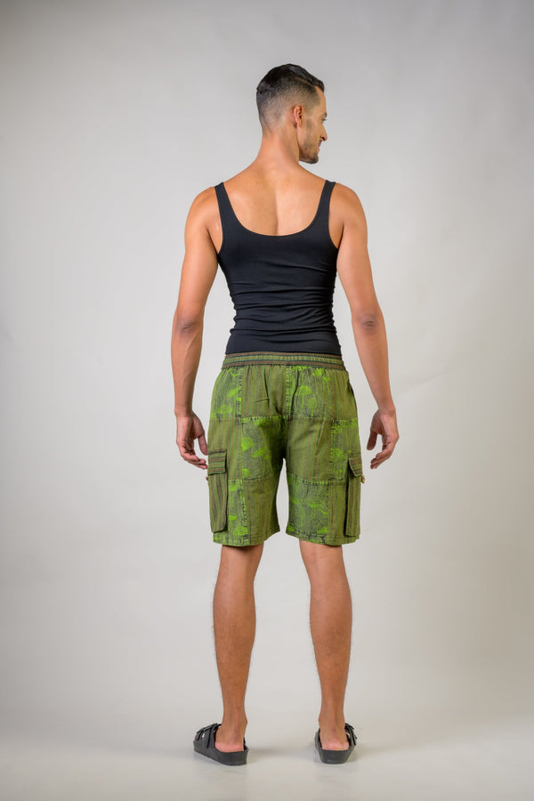 Mushroom Patch Print Shorts - Green