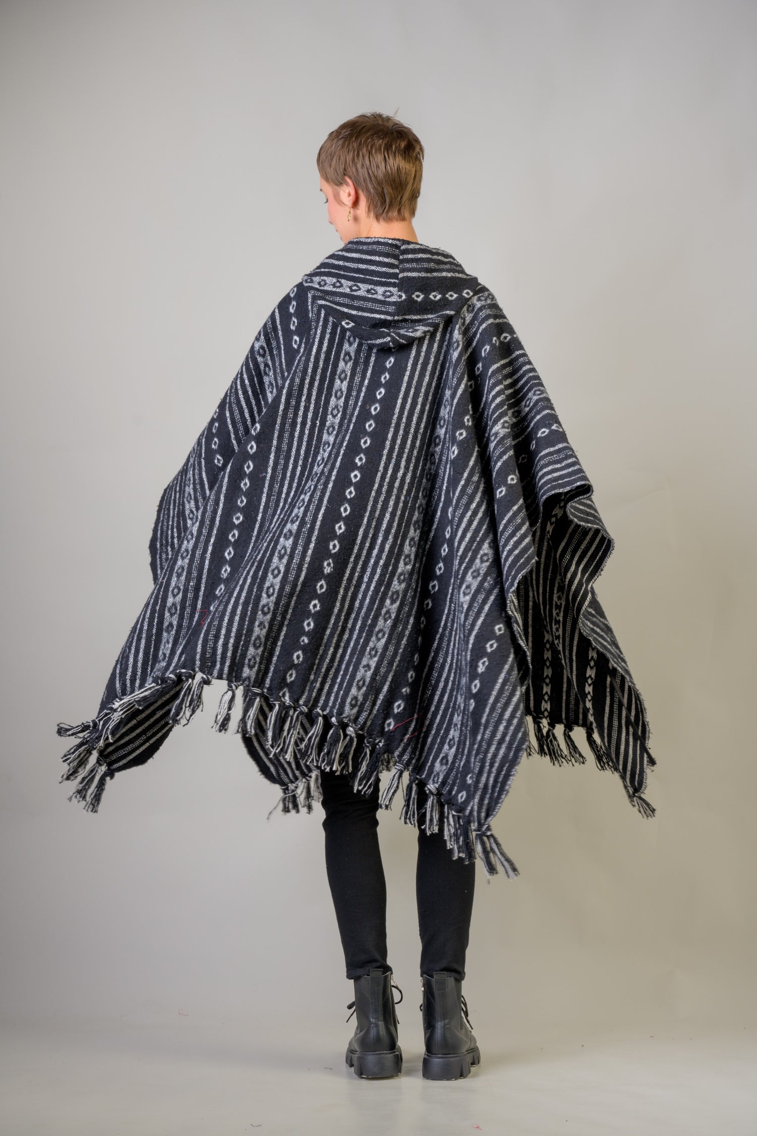 Pattern Cotton Poncho