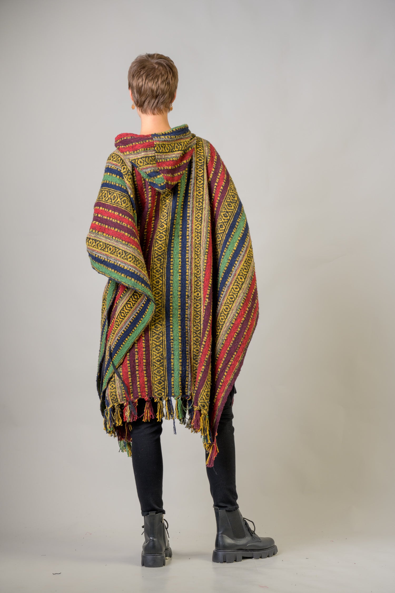 Pattern Cotton Poncho