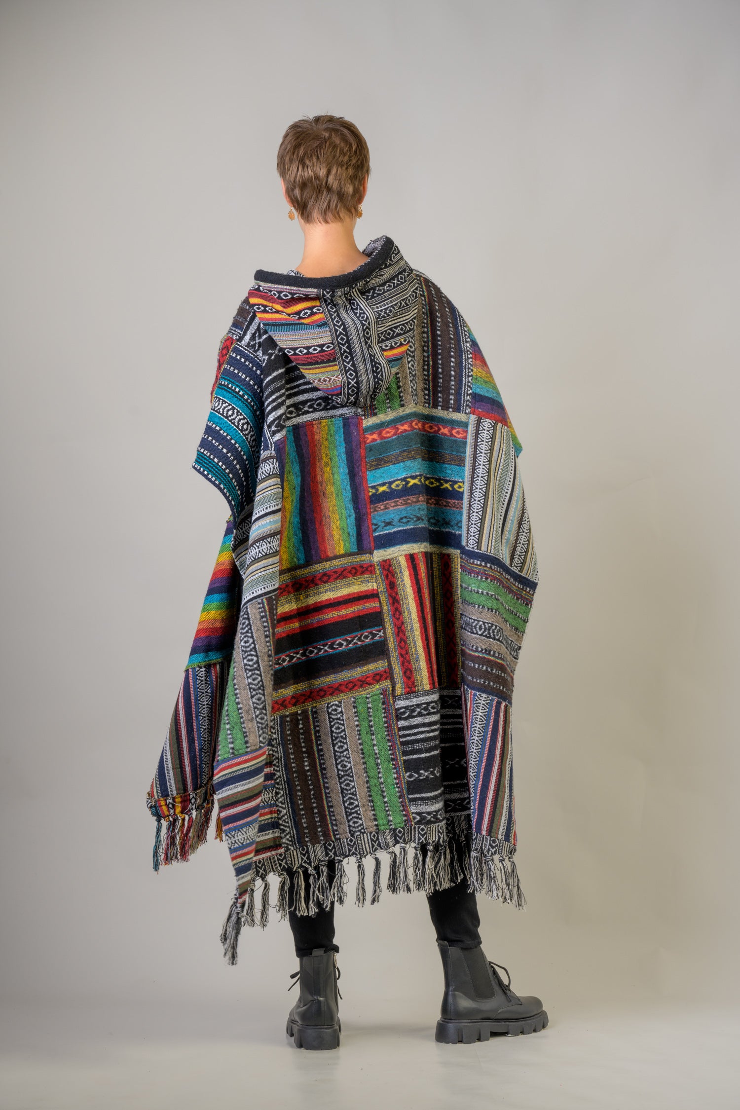 Pattern Cotton Poncho