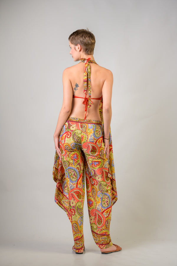 Printed Front Knot Pants