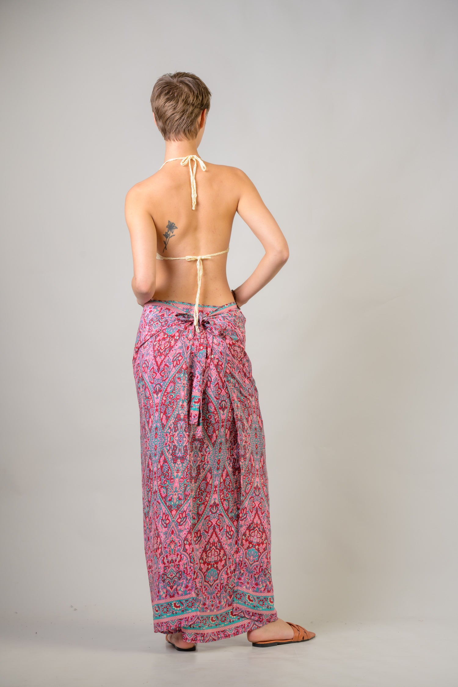 Printed Front Wrap Pants - Assorted