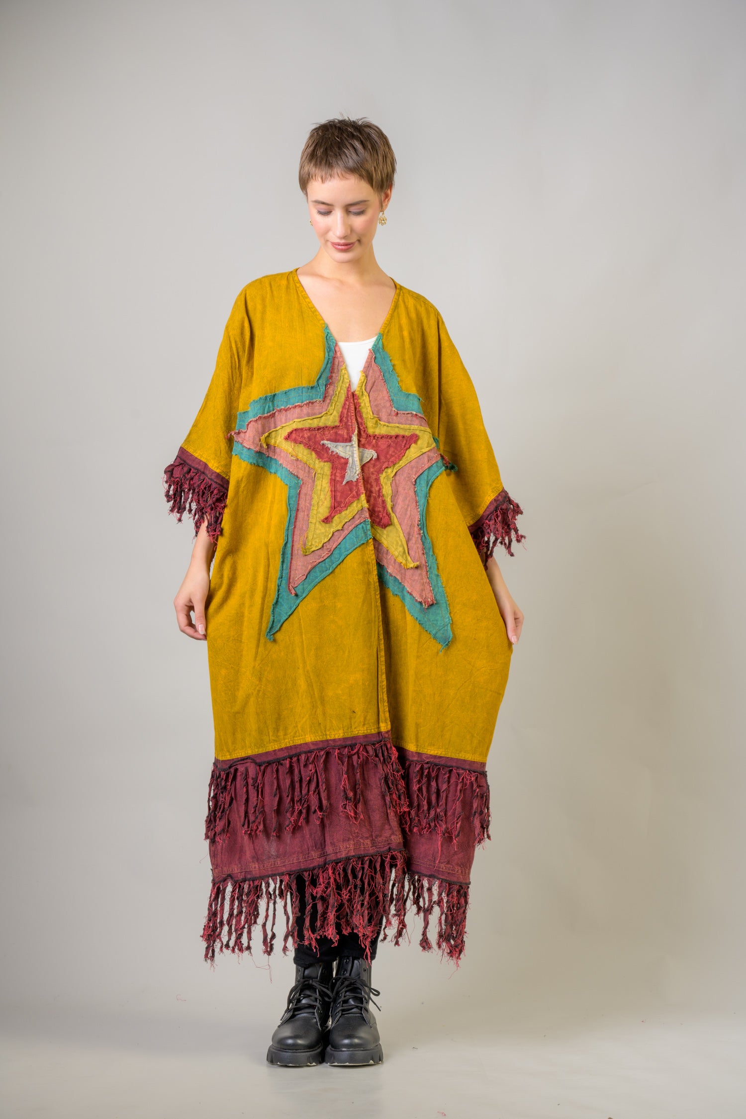 Rhea Cotton Fringe Duster