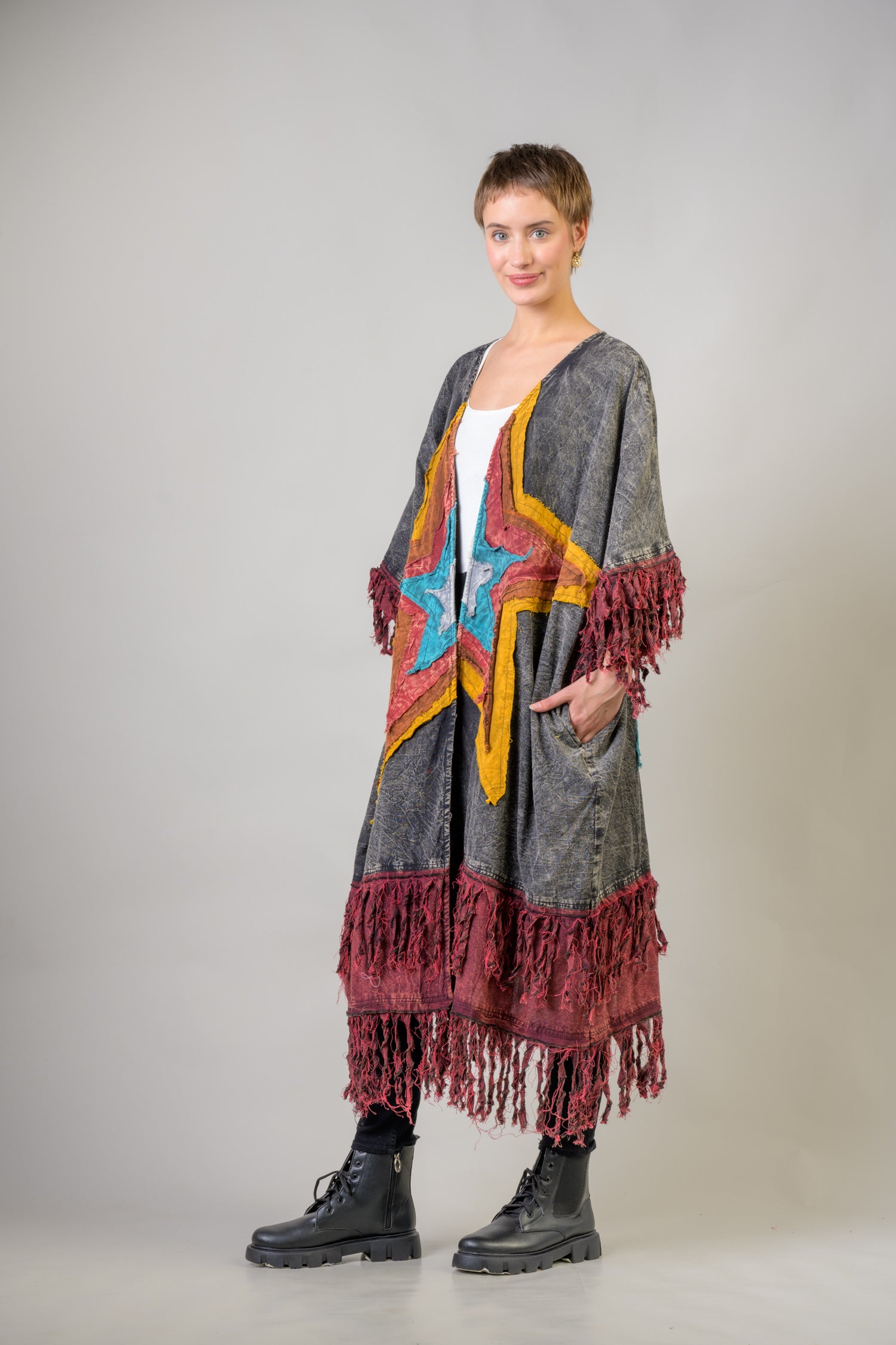 Rhea Cotton Fringe Duster