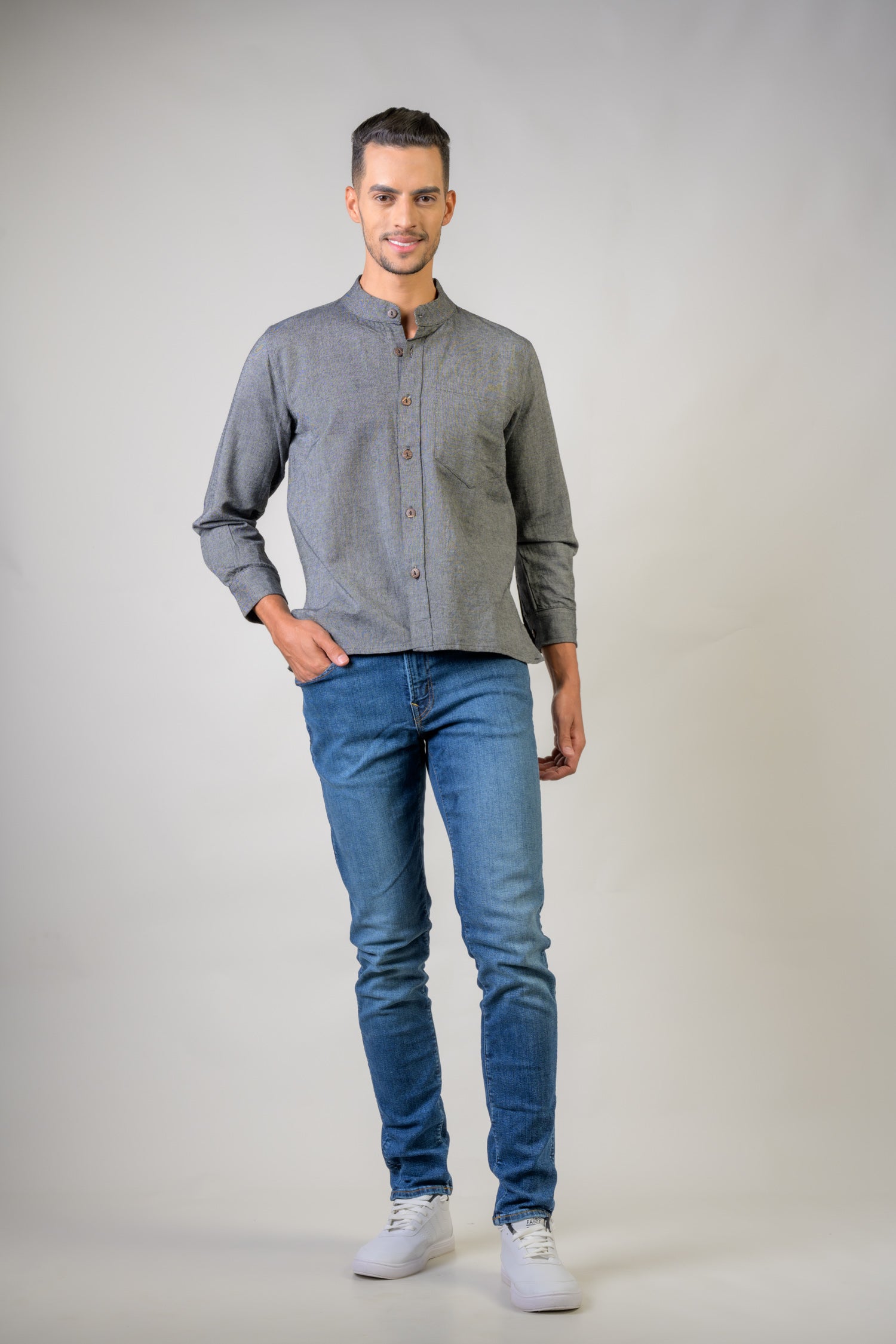 Rhea Cotton Pocket Shirt