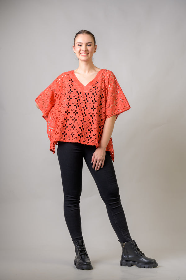 Cotton Schiffli Crop Top