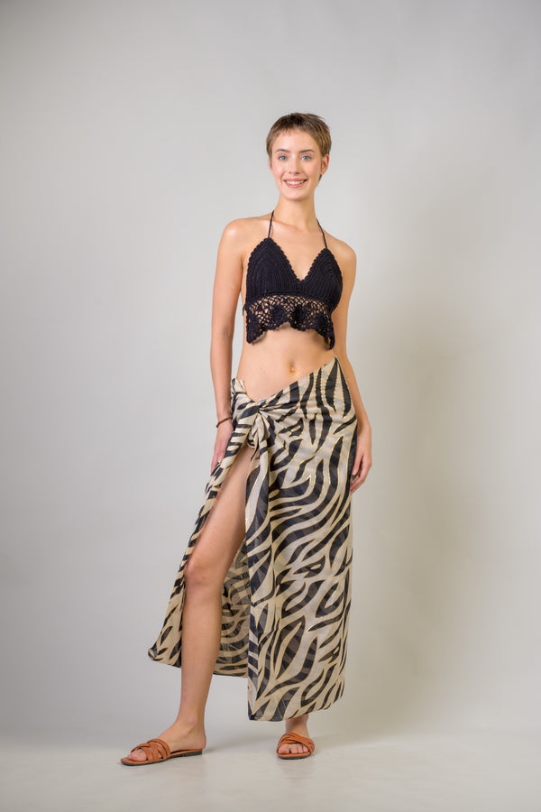 Hand Painted Tasseled Scarf