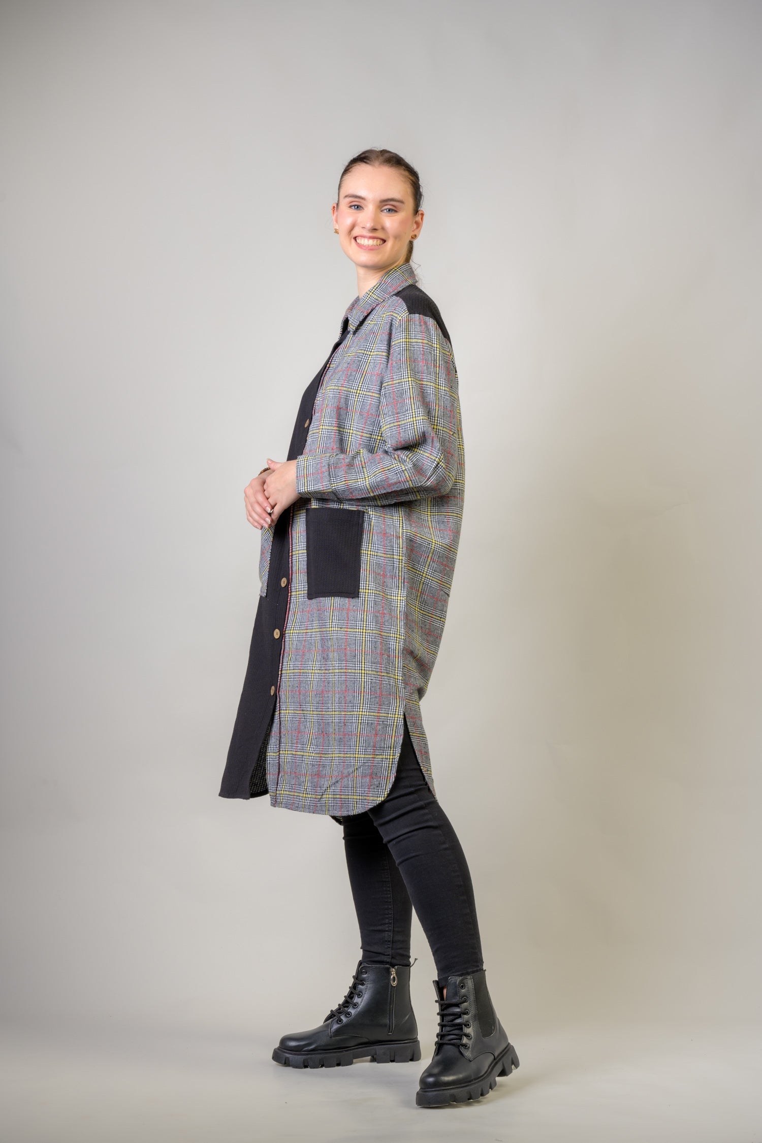Mimosa Shirt Dress - Grey