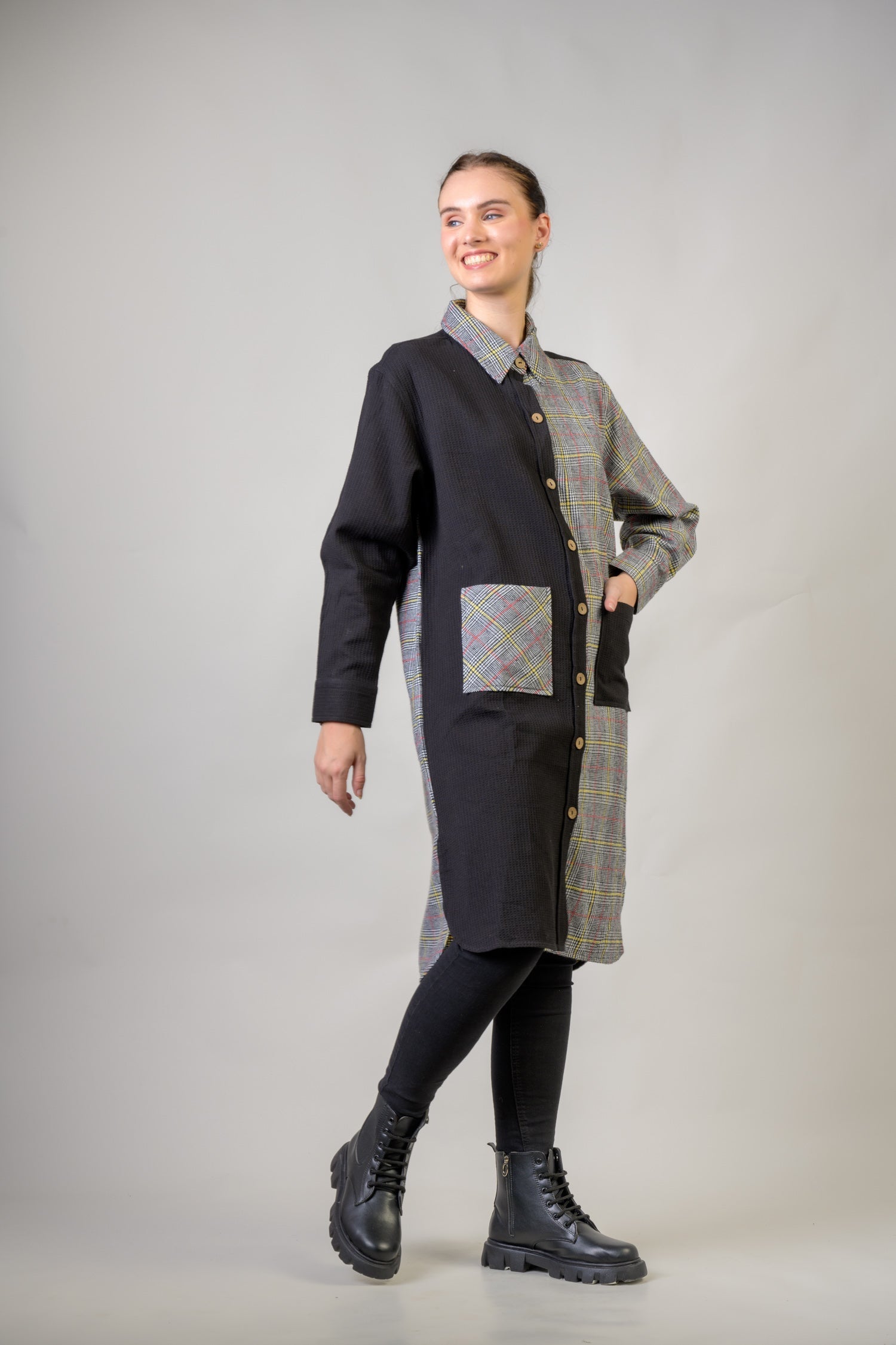 Mimosa Shirt Dress - Grey